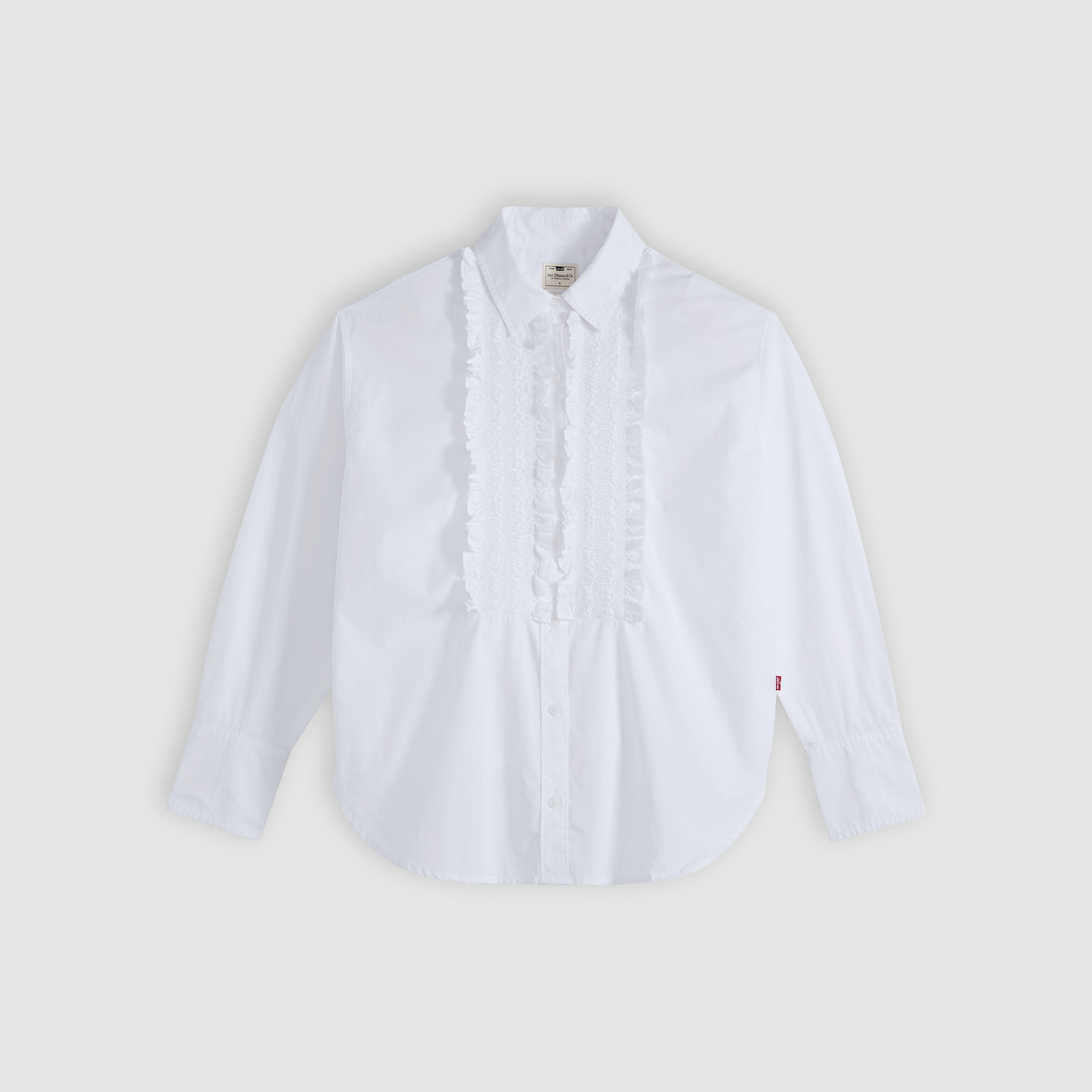 Harlie Boyfriend Tuxedo Ruffle Button Down Shirt 7