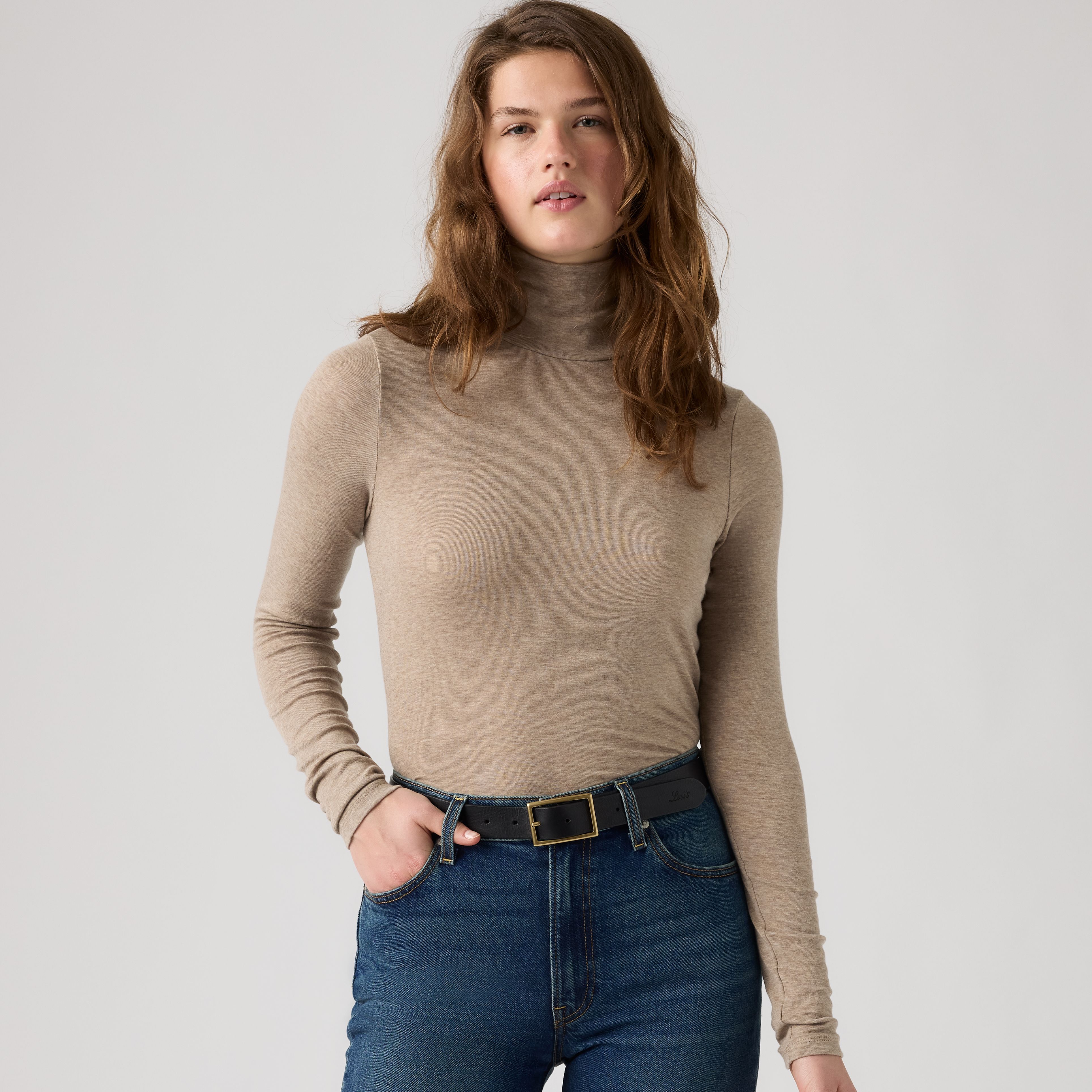 Mia Long-Sleeve Layering Turtleneck Tee 1