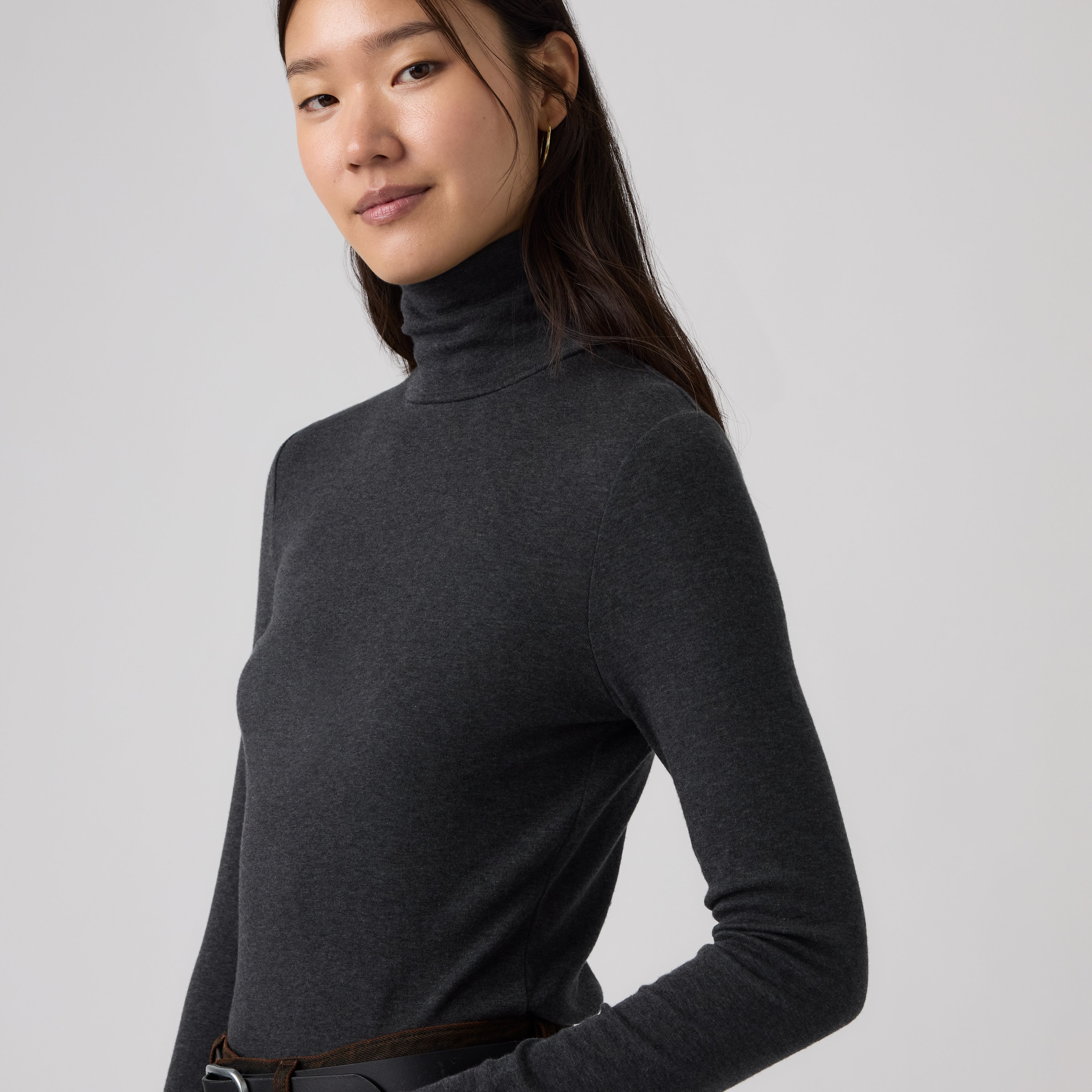 Mia Long-Sleeve Layering Turtleneck Tee 2