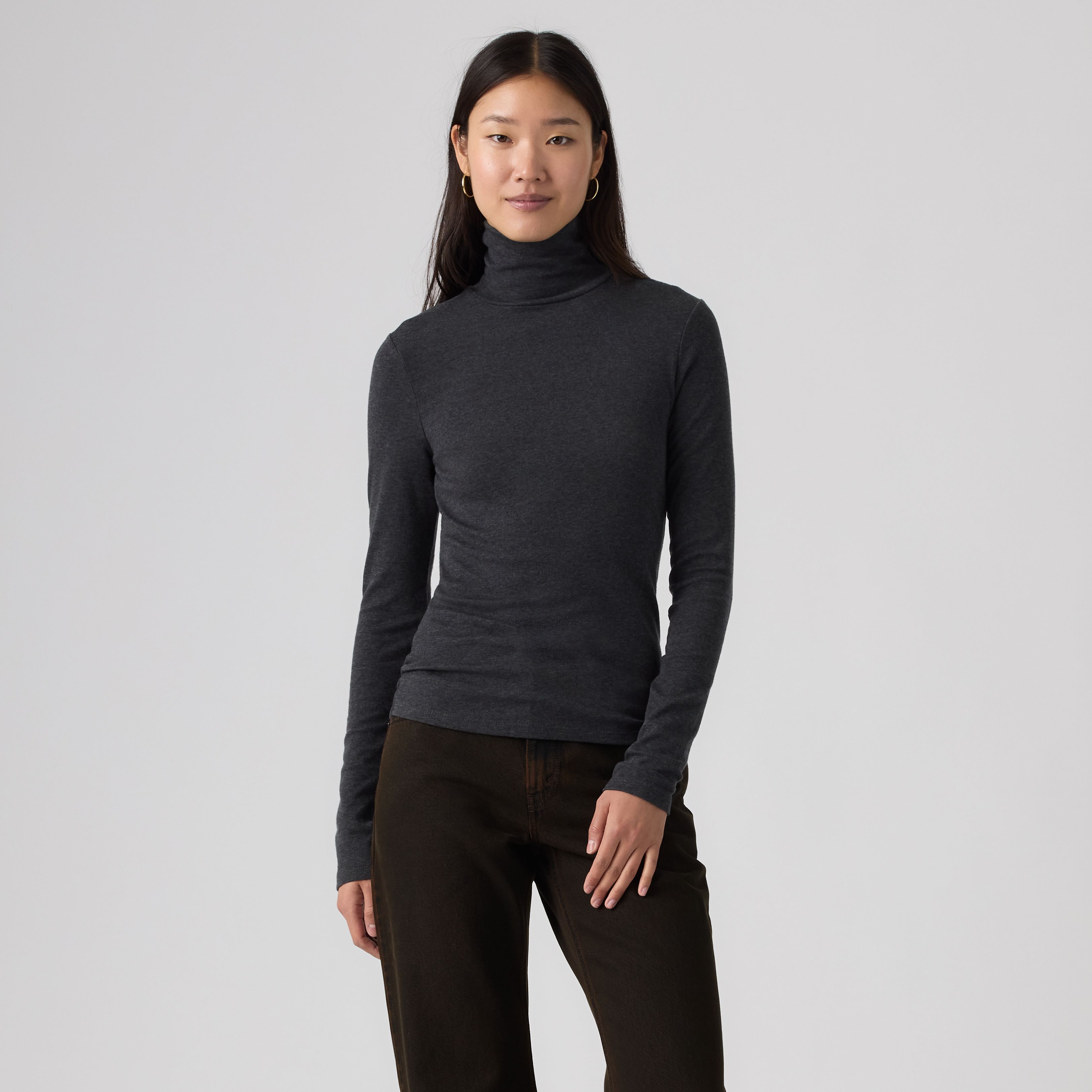 Mia Long-Sleeve Layering Turtleneck Tee 3