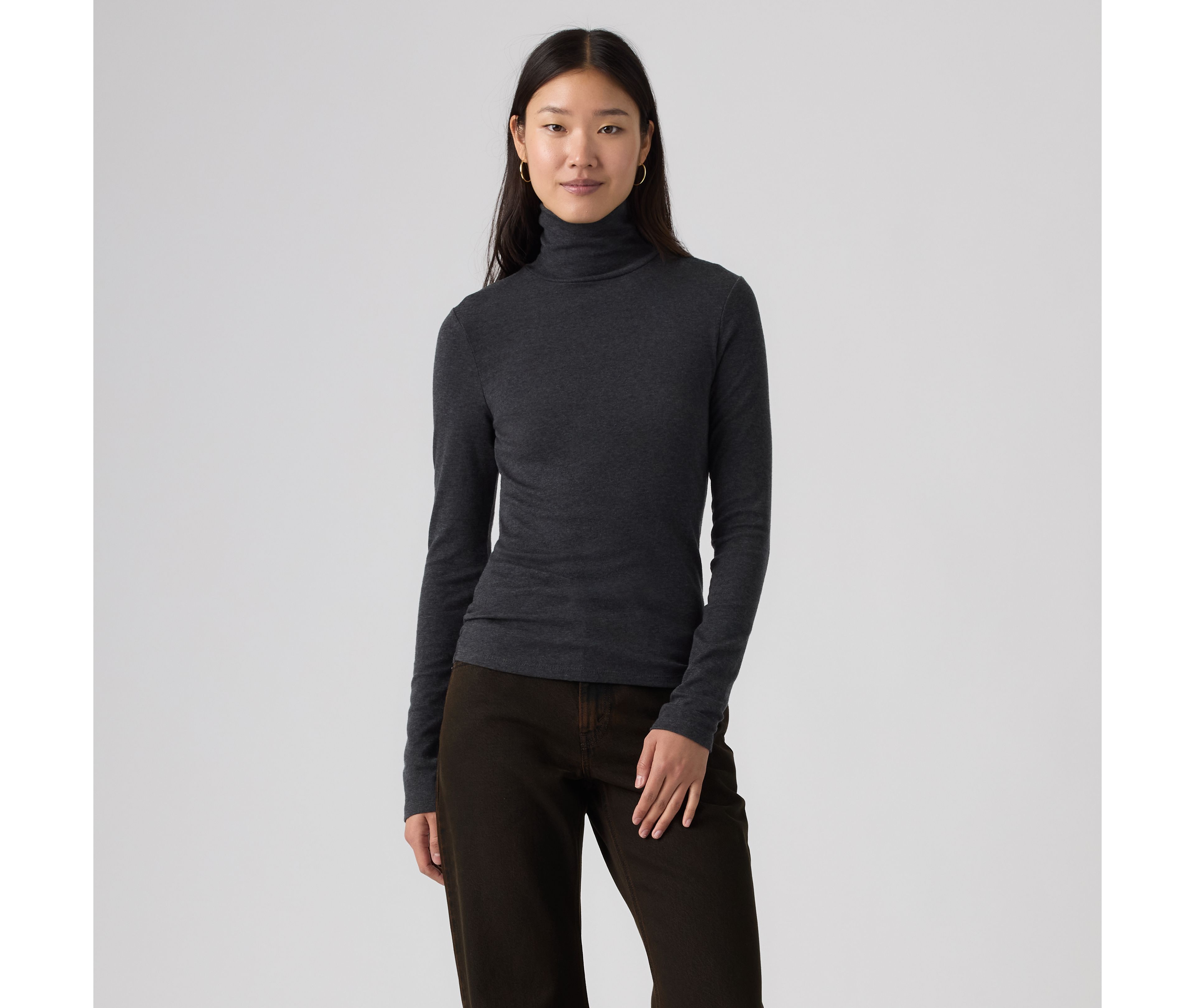 Mia Long-Sleeve Layering Turtleneck