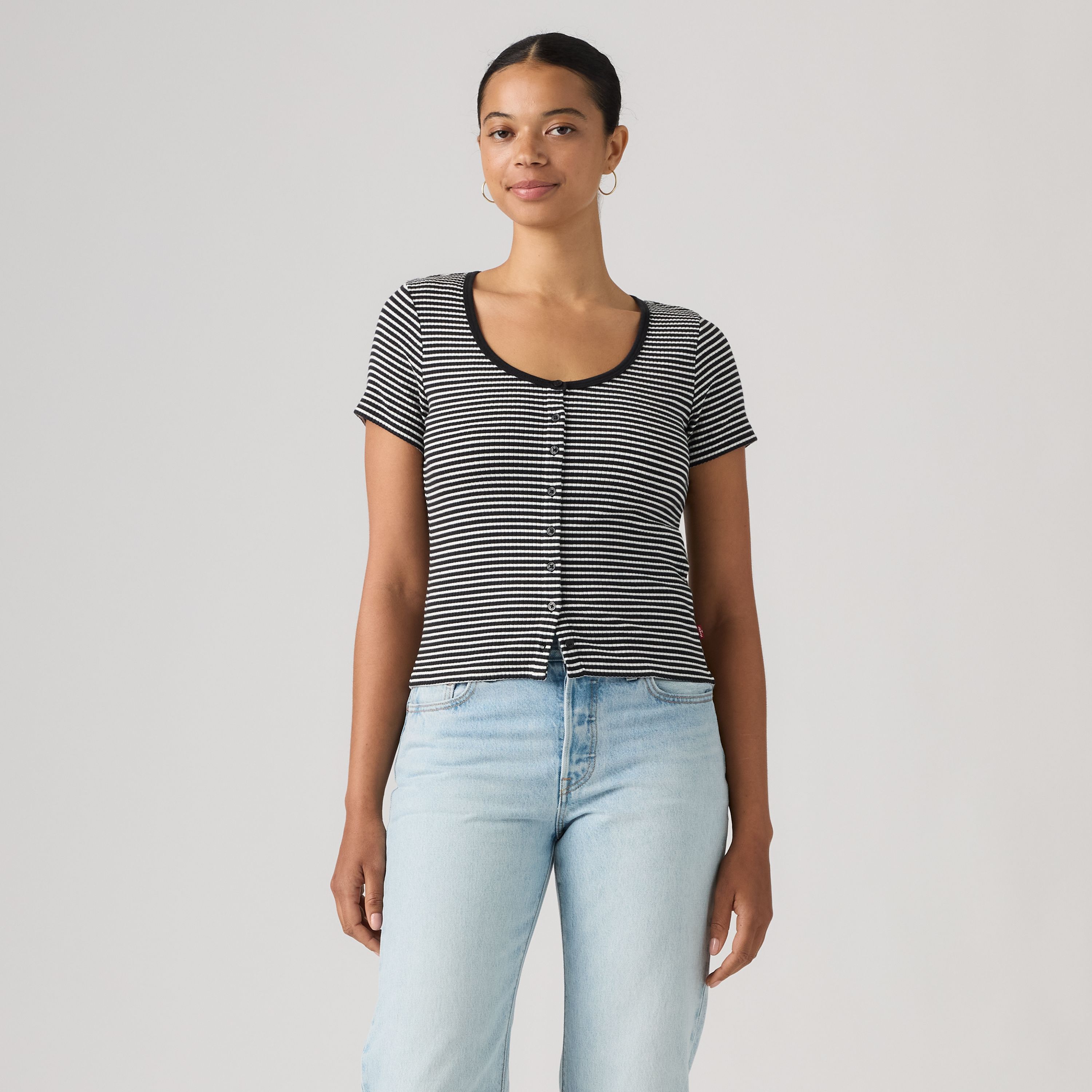 Austen Button-Up Short-Sleeve Top 15