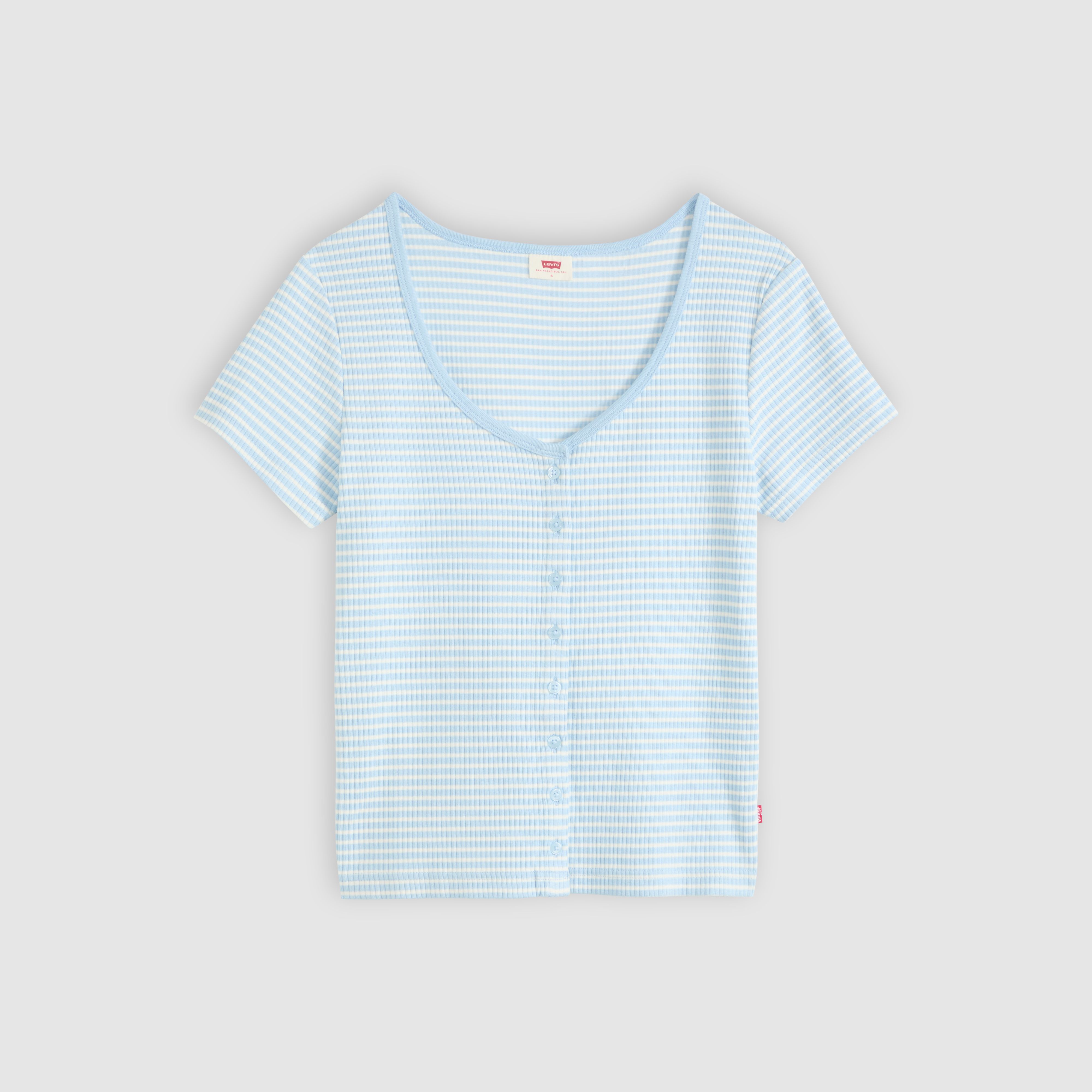 Austen Button-Up Short-Sleeve Top 5