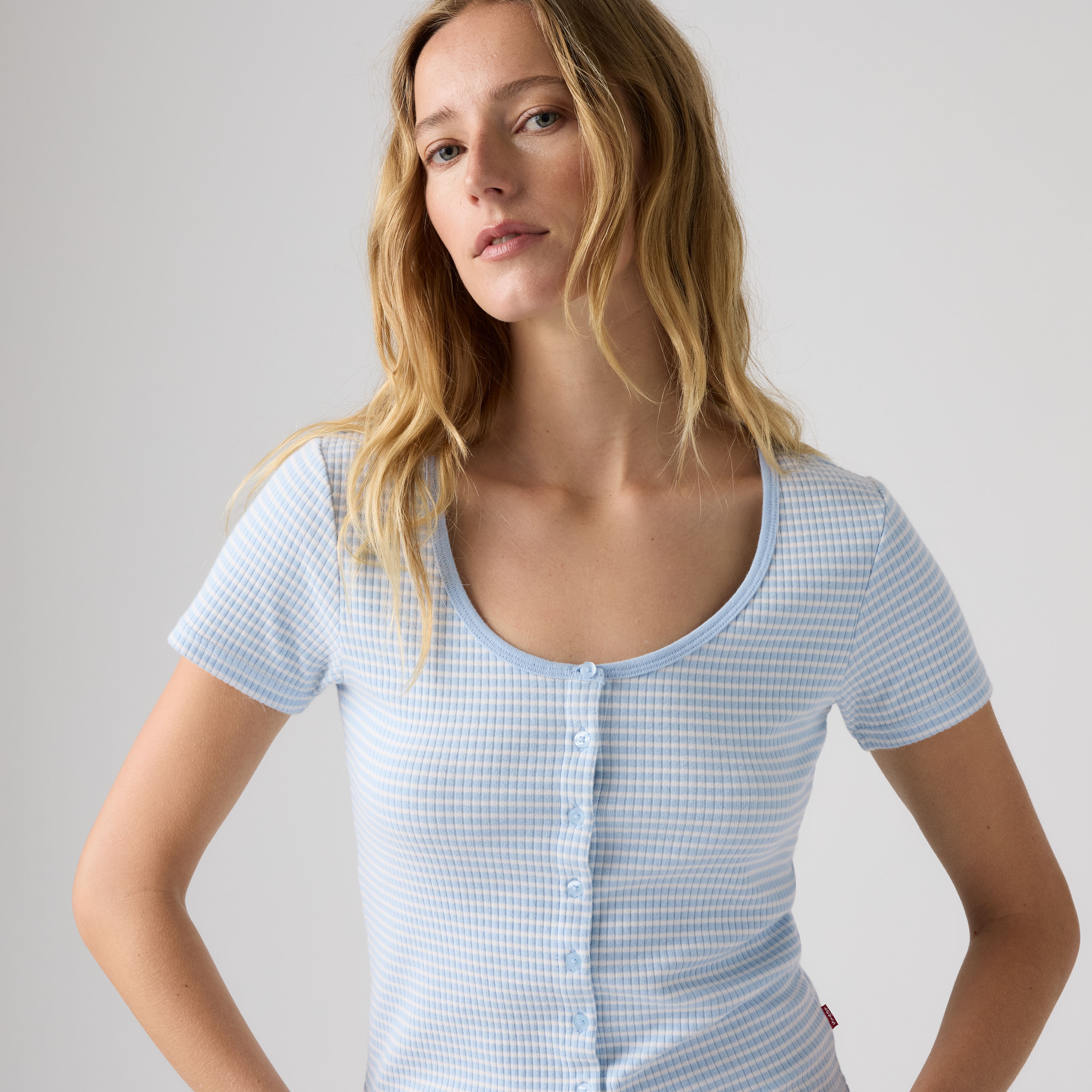 Austen Button-Up Short-Sleeve Top 2