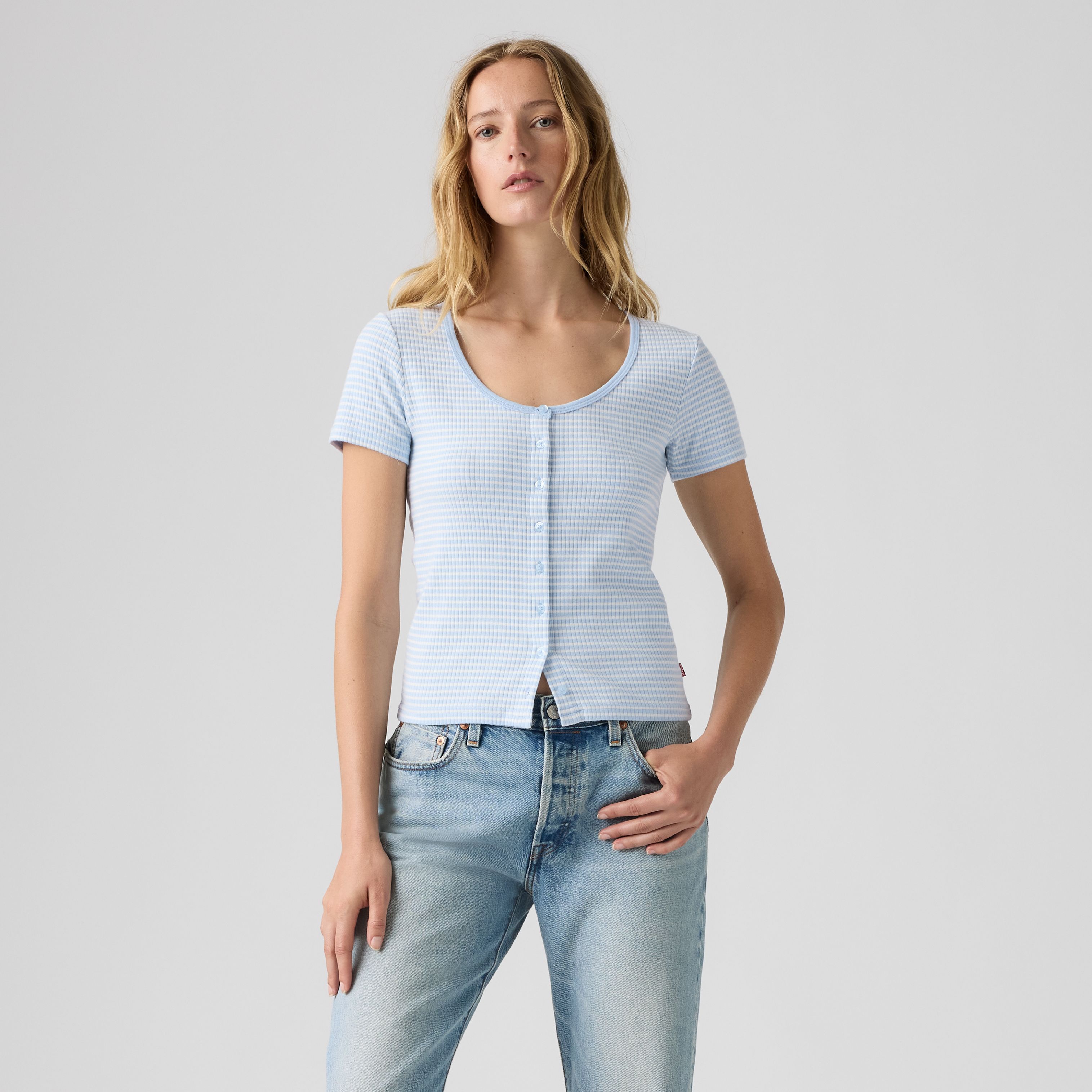 Austen Button-Up Short-Sleeve Top 3