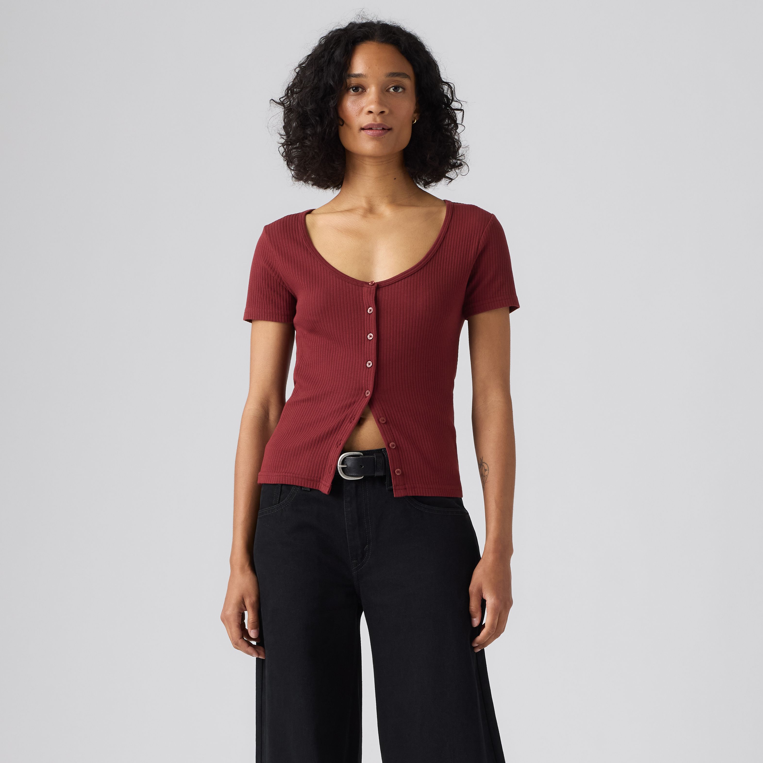Austen Button-Up Short-Sleeve Top 3