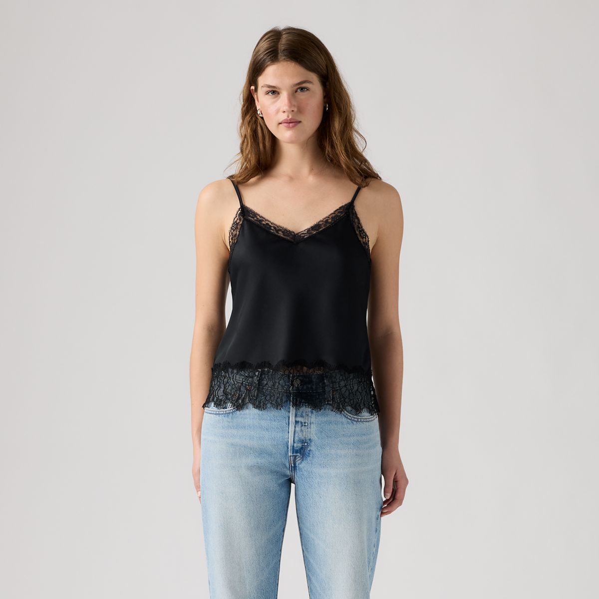 Lynn Lace Cami — Anthracite Night - Black