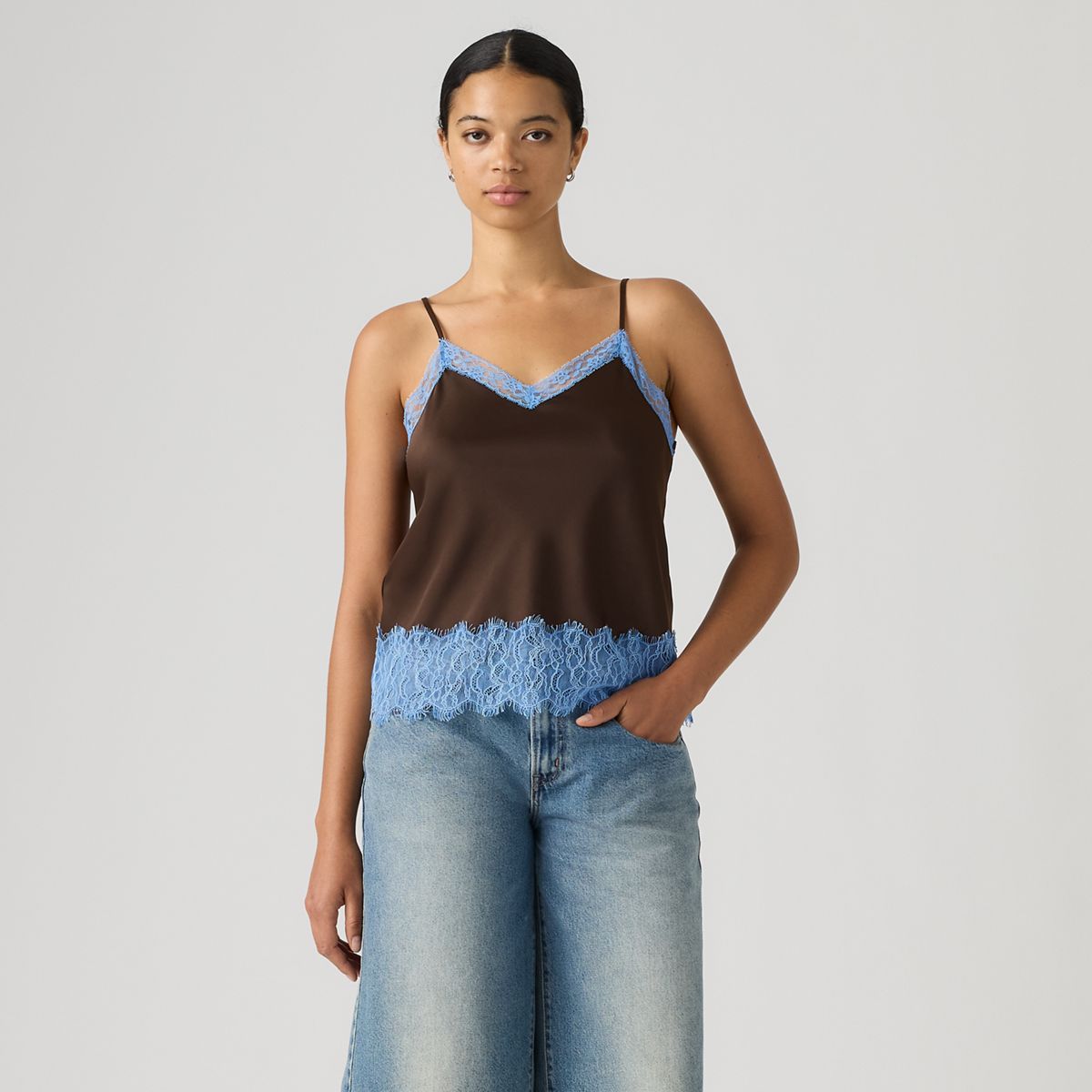 Lynn Lace Cami — Java - Brown
