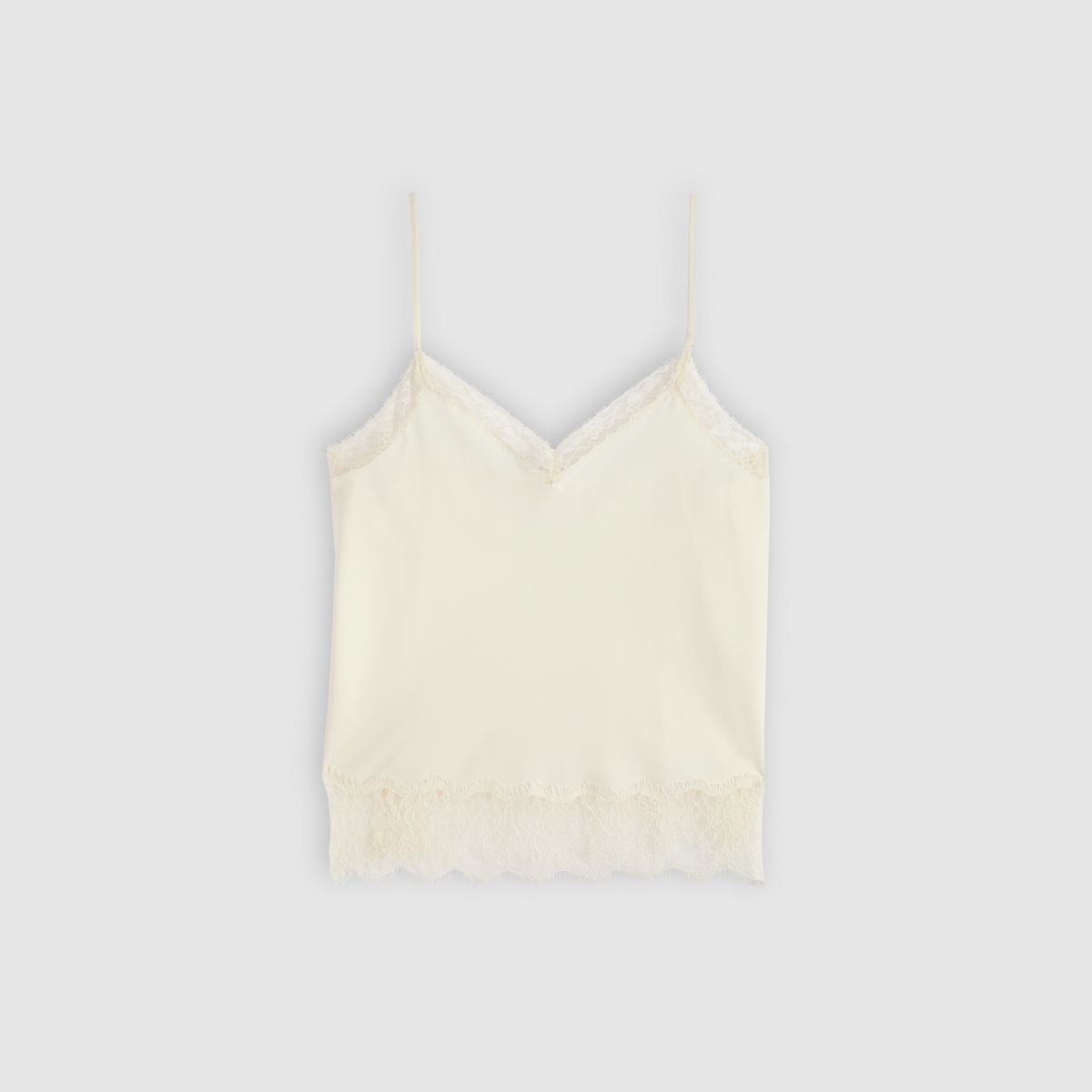 Lynn Lace Cami — Whisper White - Tan