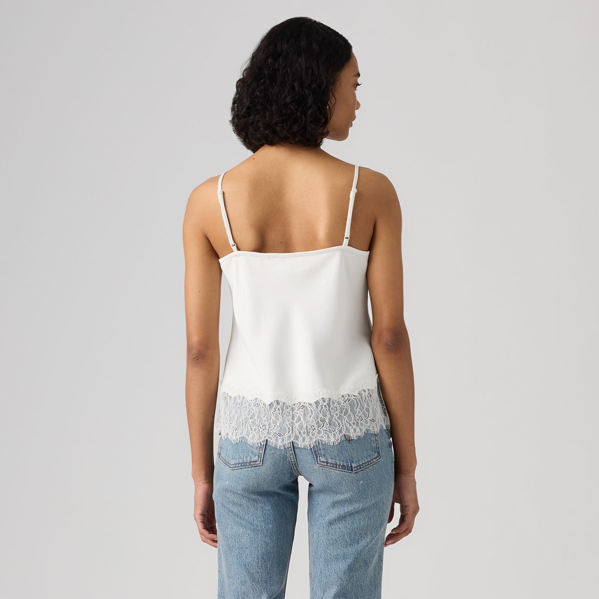 Lynn Lace Cami — Whisper White - Tan