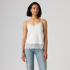 Lynn Lace Cami — Whisper White - Tan 3