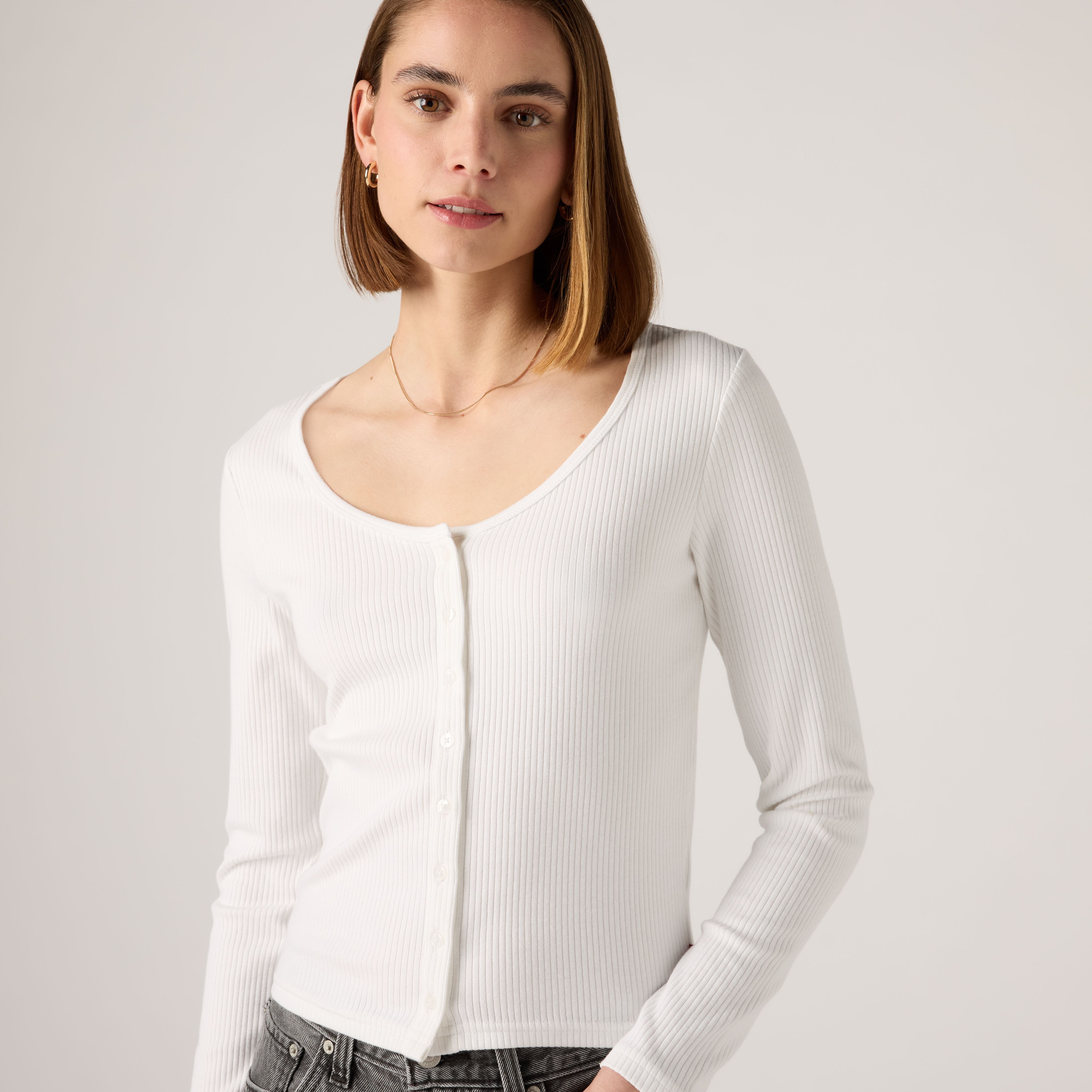 Austen Button-Up Long-Sleeve Top 2