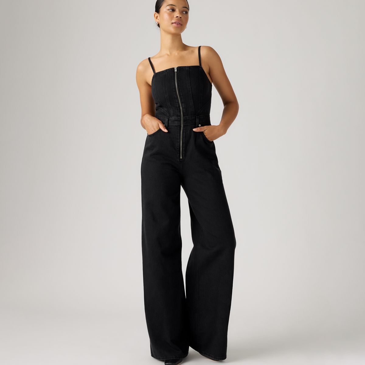 Seamed Jumpsuit — Oversaturated - Medium Wash