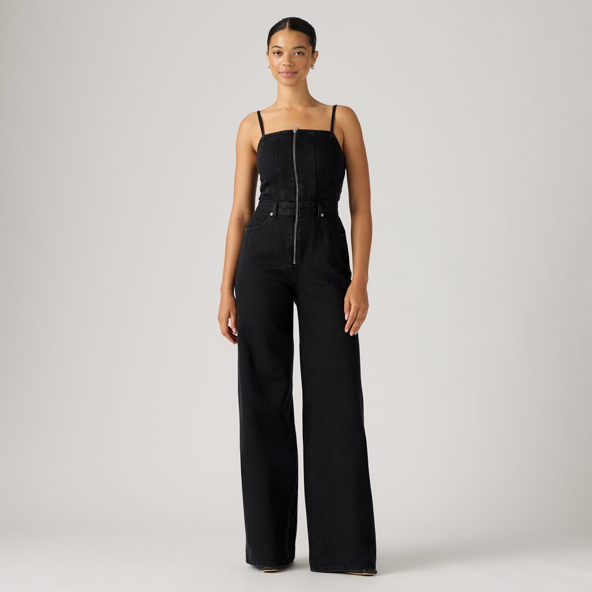 Seamed Jumpsuit — Oversaturated - Medium Wash