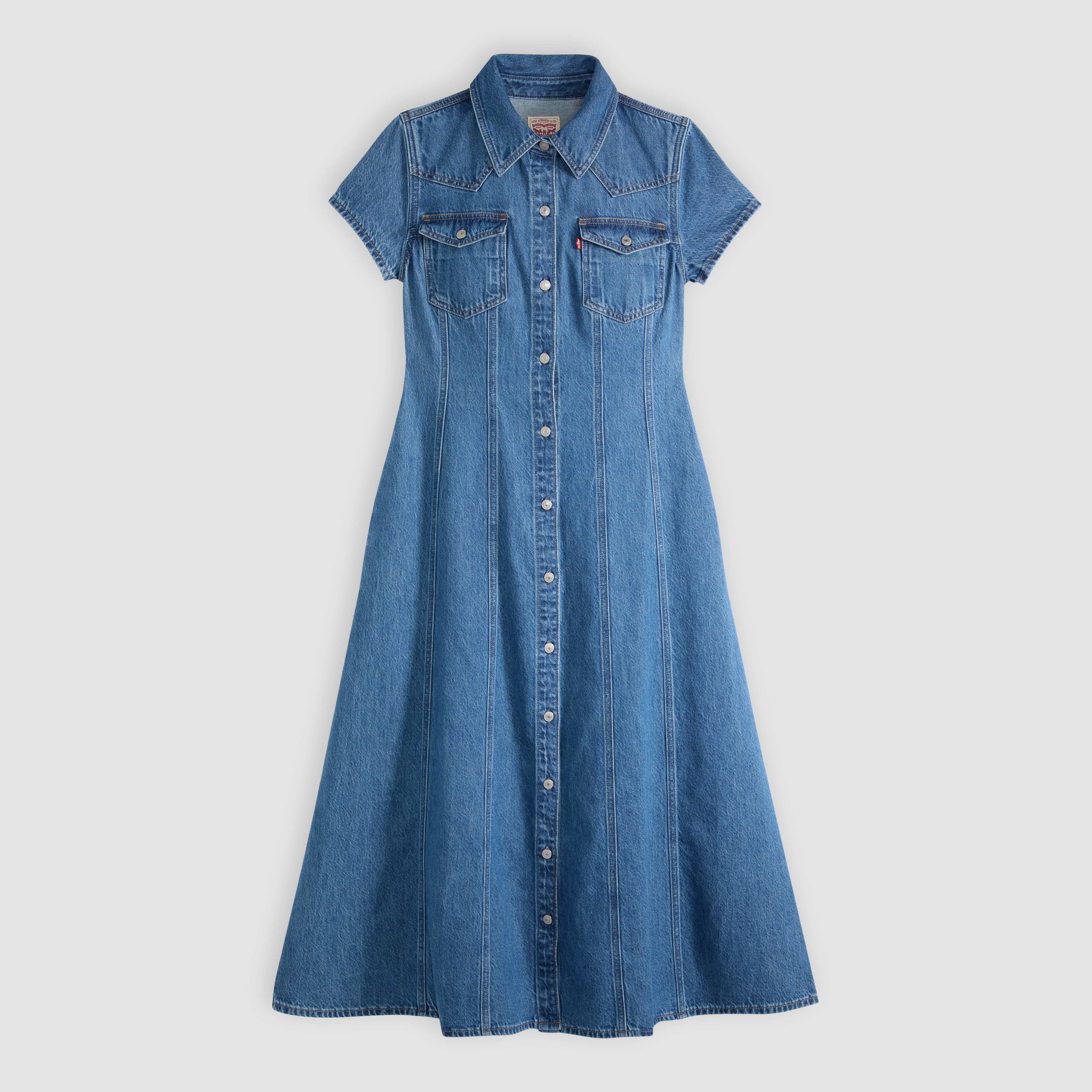 Short-Sleeve Flare Western Lightweight  Dress 5