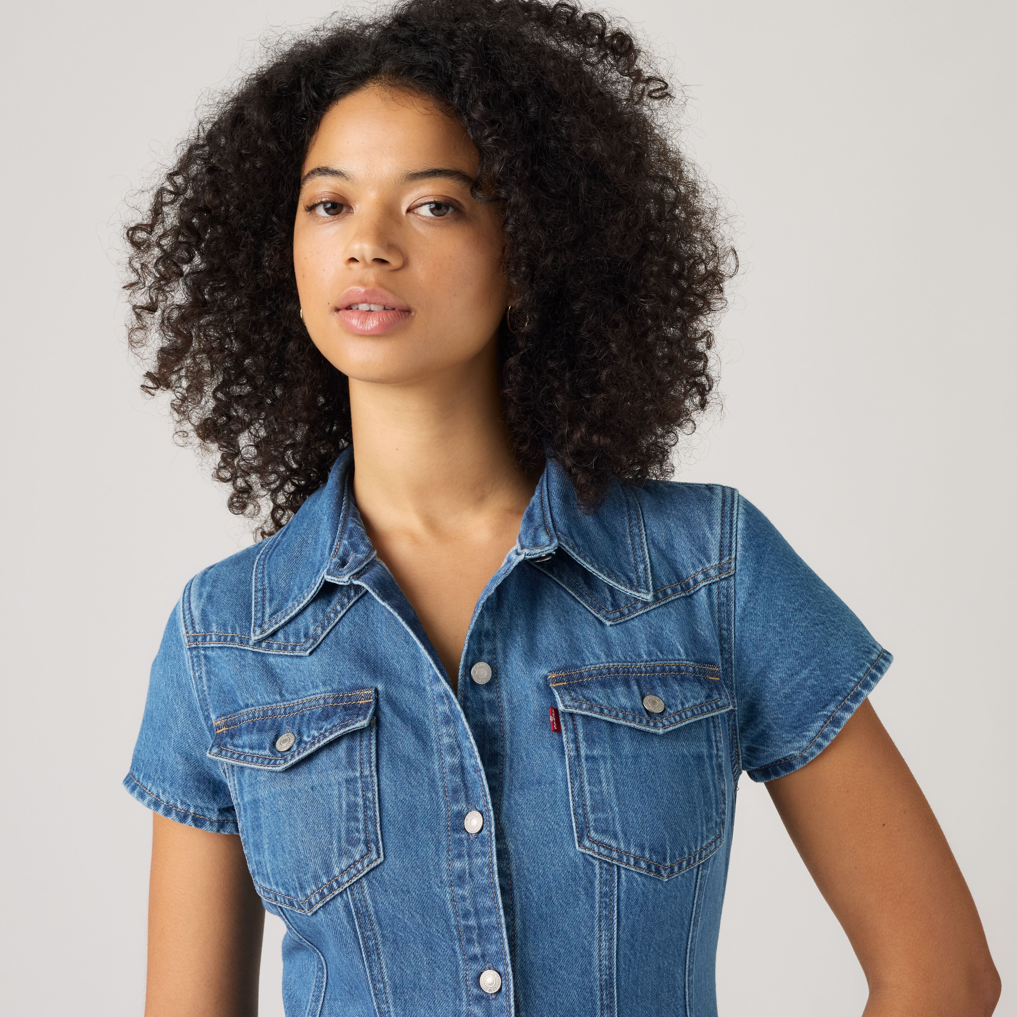 Short-Sleeve Flare Western Lightweight  Dress 2