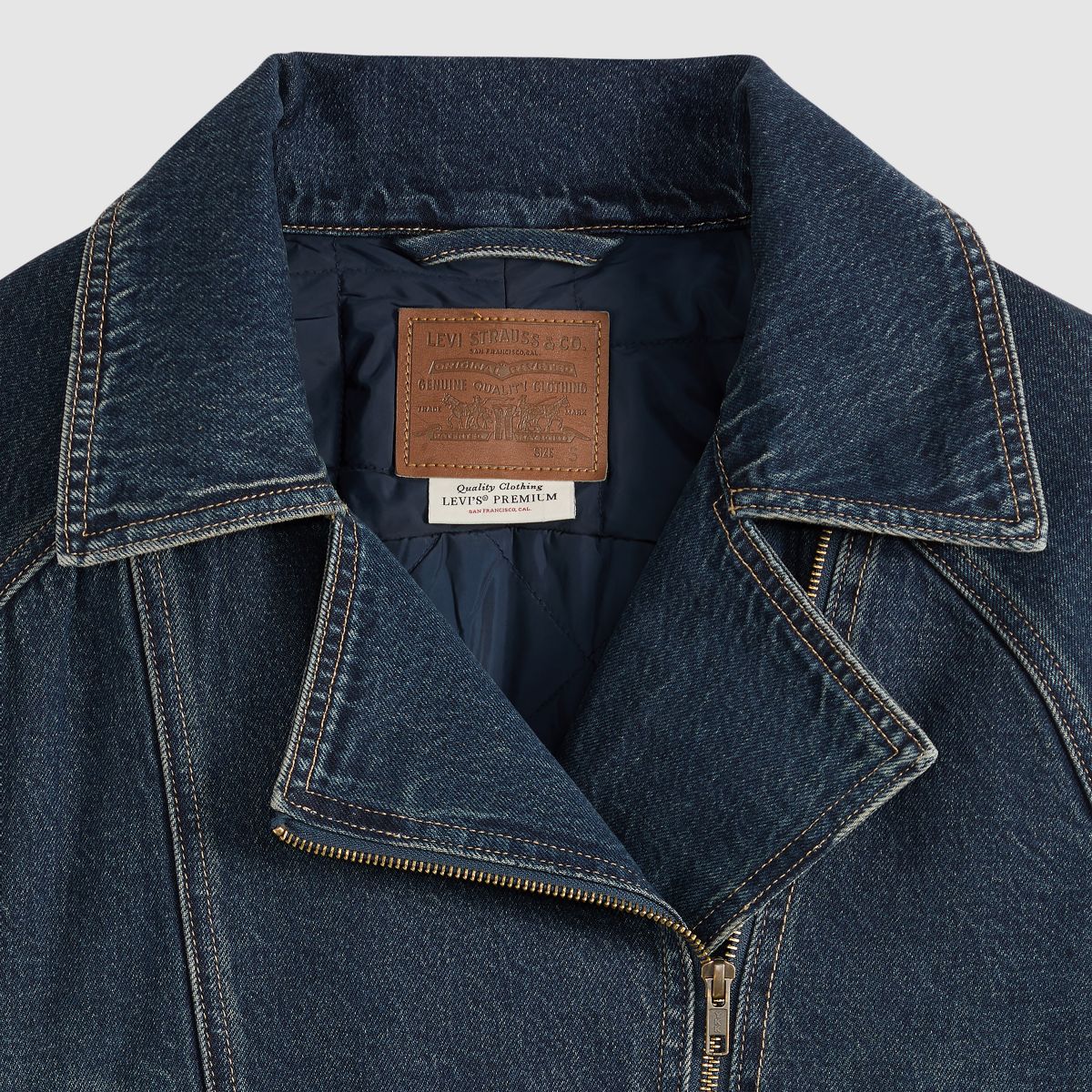 80's Bomber Trucker Jacket — Bellissima - Medium Wash