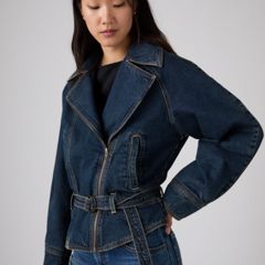 80's Bomber Trucker Jacket — Bellissima - Medium Wash 2