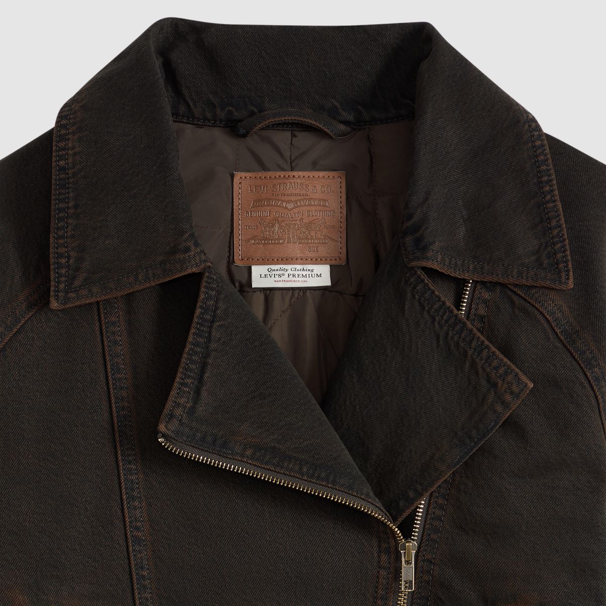 80's Bomber Trucker Jacket — Over A Cup Trucker - Brown
