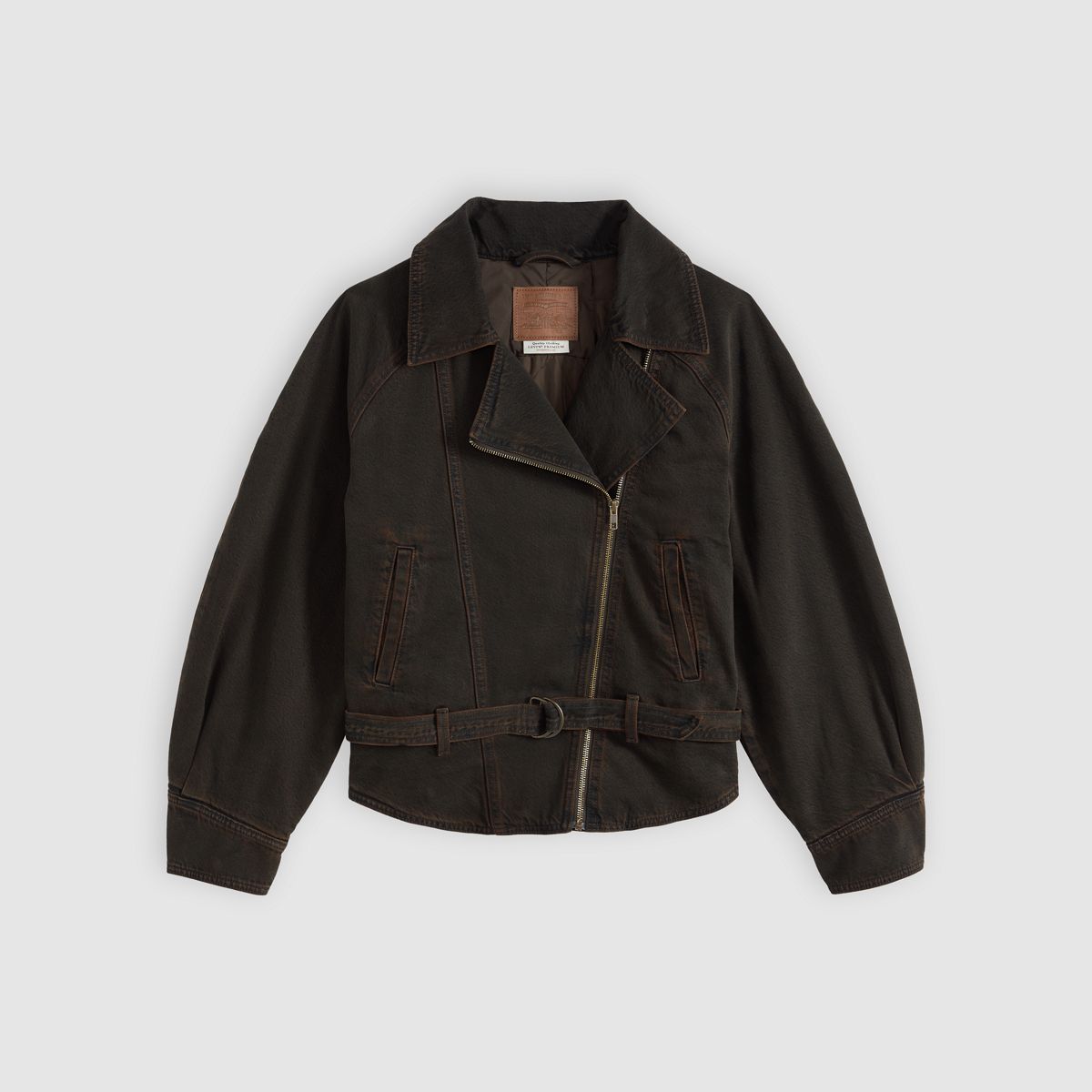 80's Bomber Trucker Jacket — Over A Cup Trucker - Brown