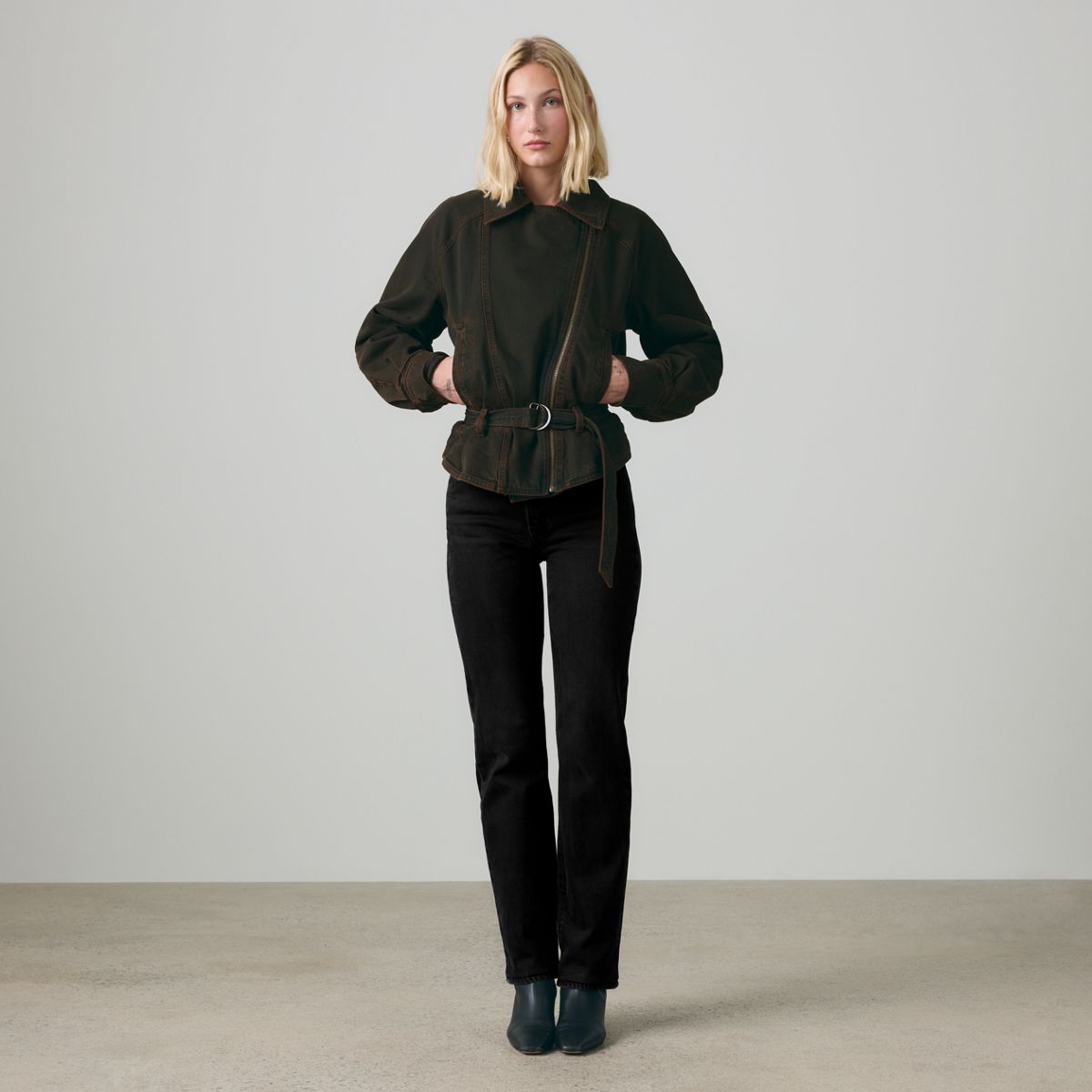 80's Bomber Trucker Jacket — Over A Cup Trucker - Brown