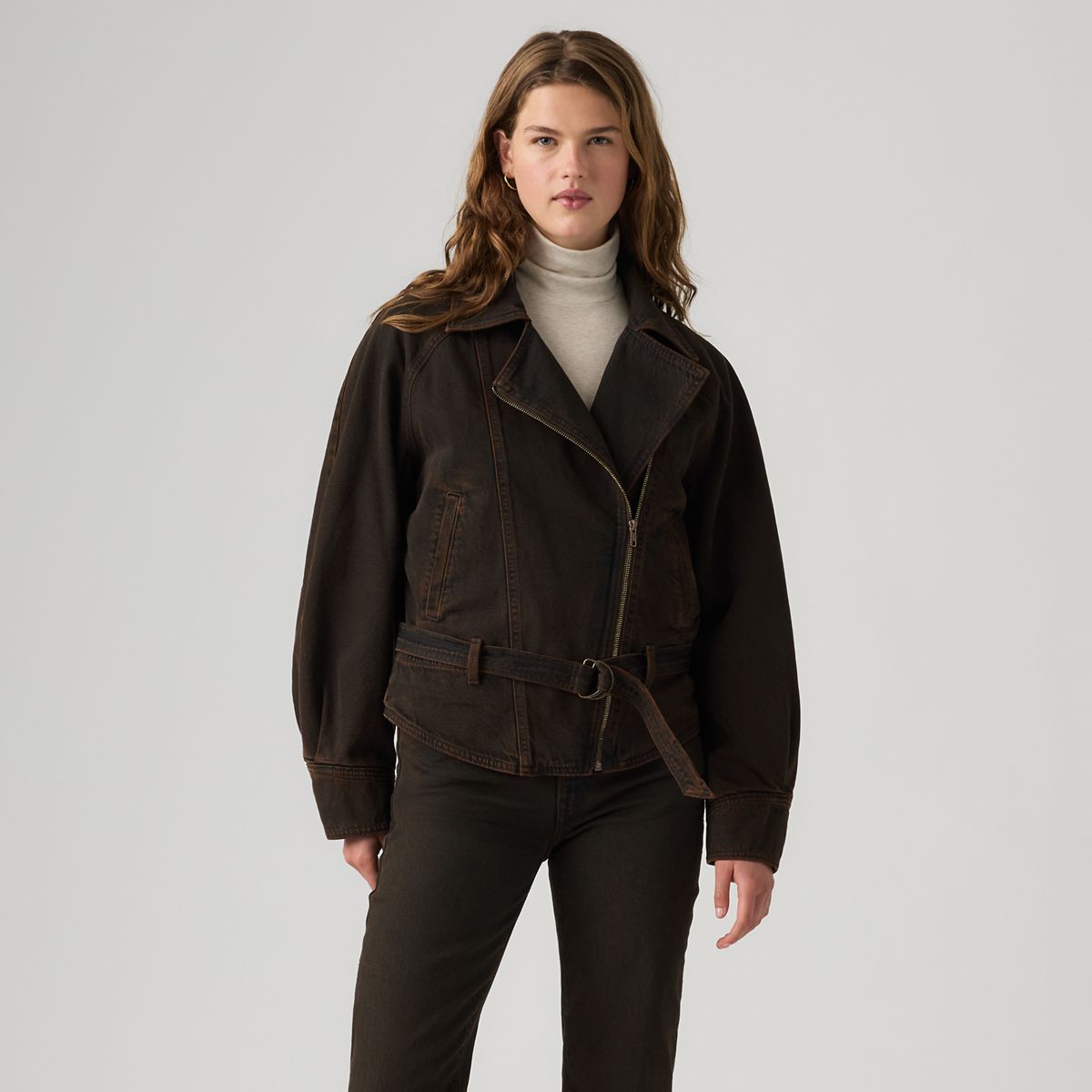 80's Bomber Trucker Jacket — Over A Cup Trucker - Brown