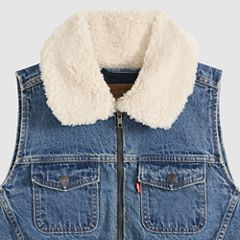 Tiny Sherpa Vest — Rescued City Vest - Medium Wash 6