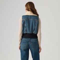 Tiny Sherpa Vest — Rescued City Vest - Medium Wash 4