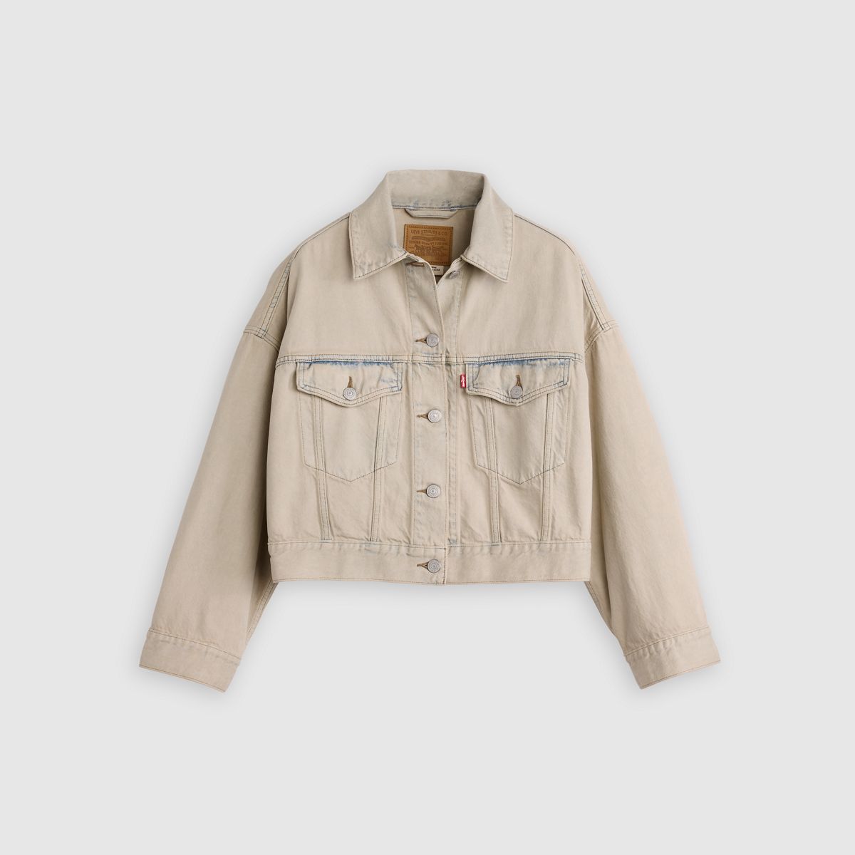 Loose Cropped Trucker Jacket — New Hire Trucker - Light Wash