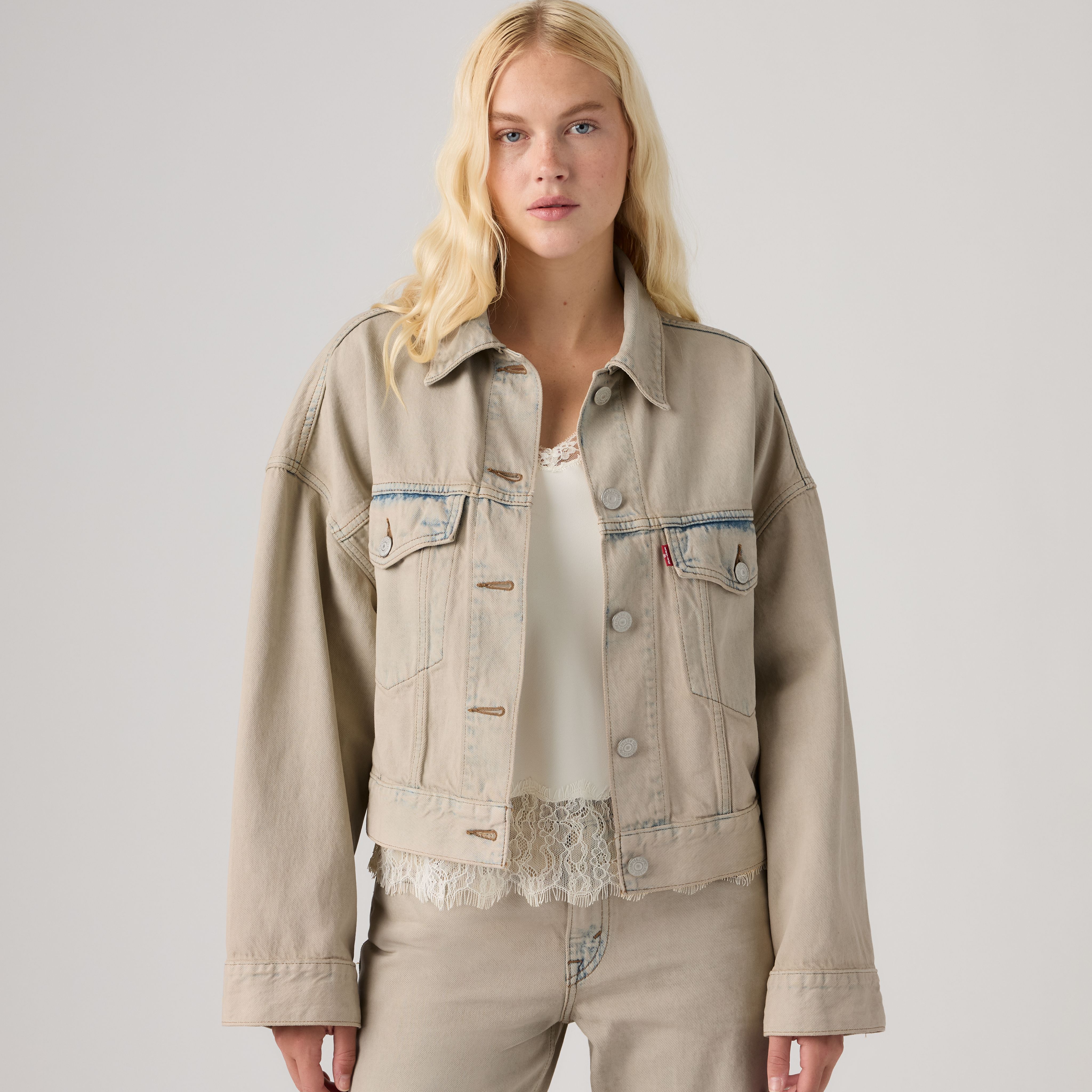 Loose Cropped Trucker Jacket 1