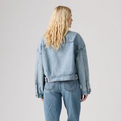 Loose Cropped Trucker Jacket — Sunny Season - Light Wash 4