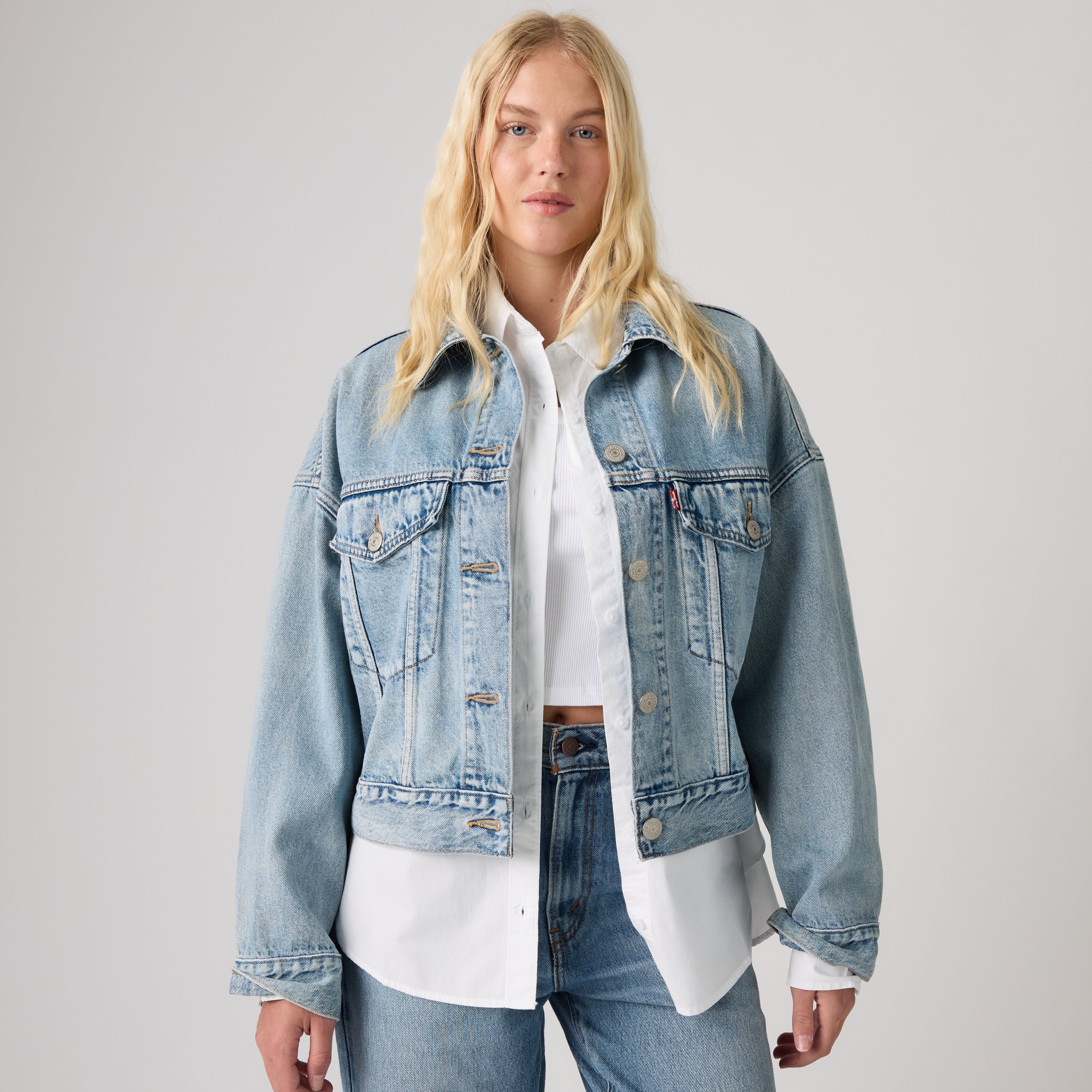 Loose Crop Trucker Jacket 1