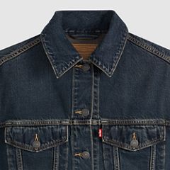 Loose Cropped Trucker Jacket — High Vibration Trucker - Dark Wash 7