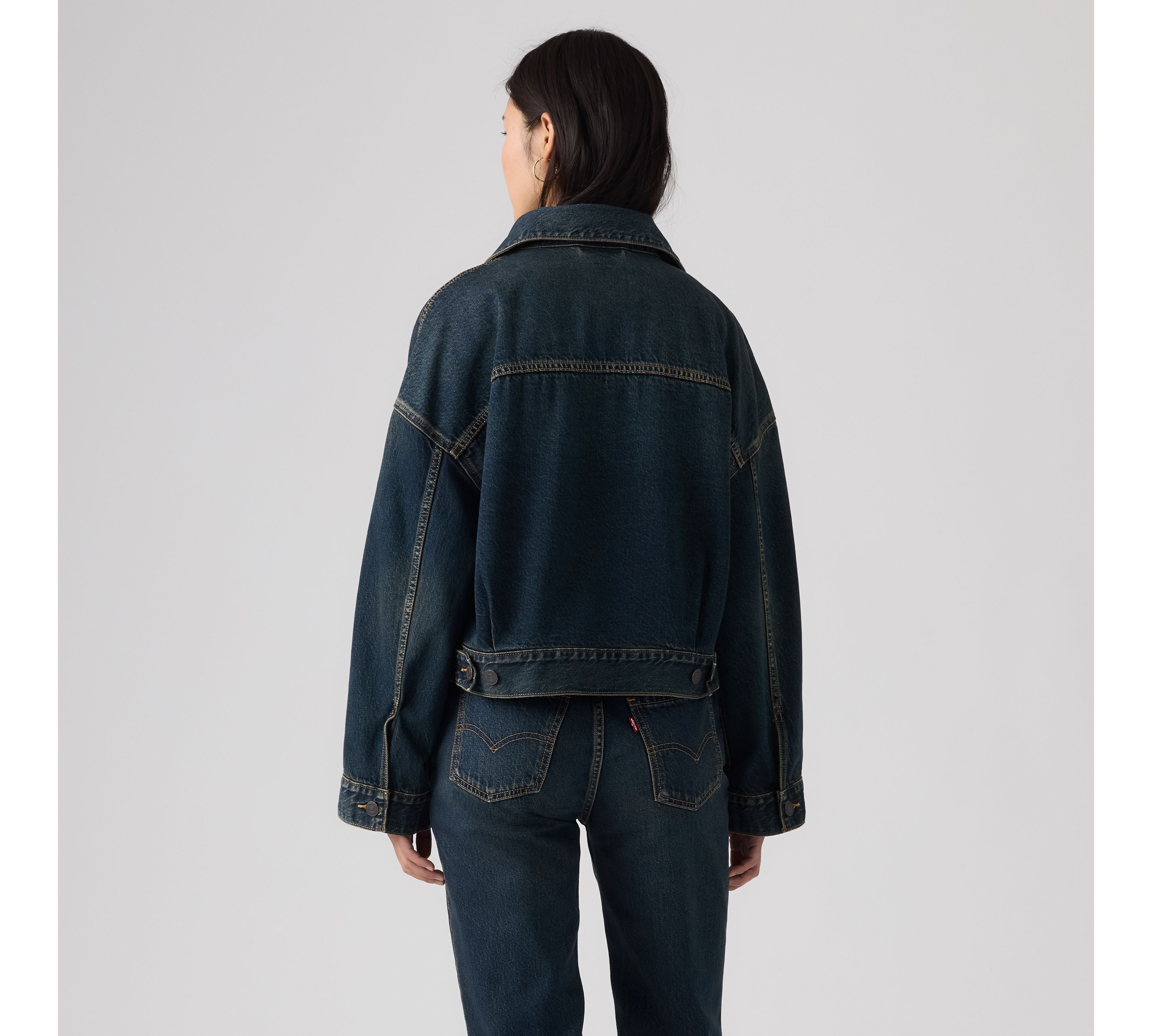 Loose Cropped Trucker Jacket