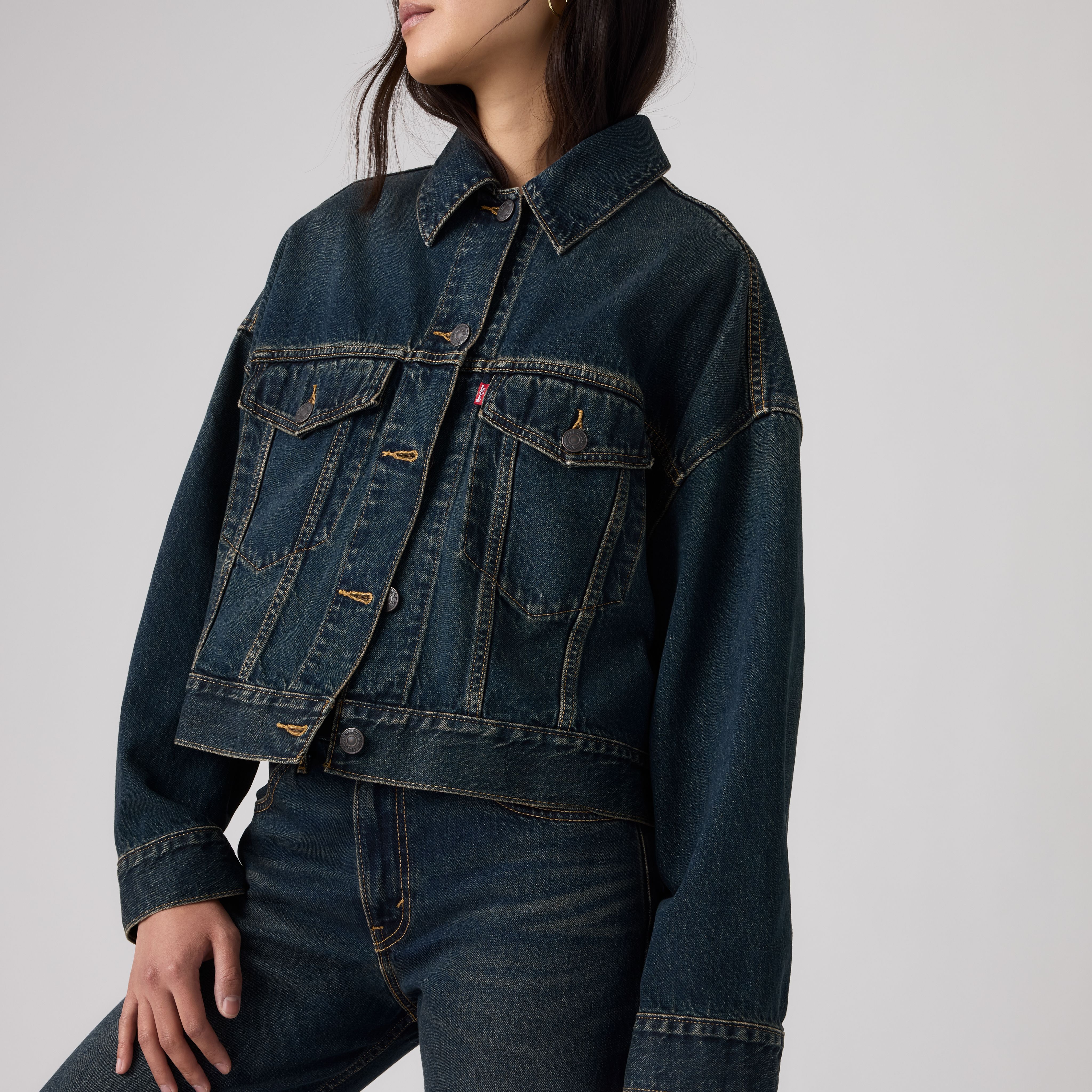 Loose Cropped Trucker Jacket 2