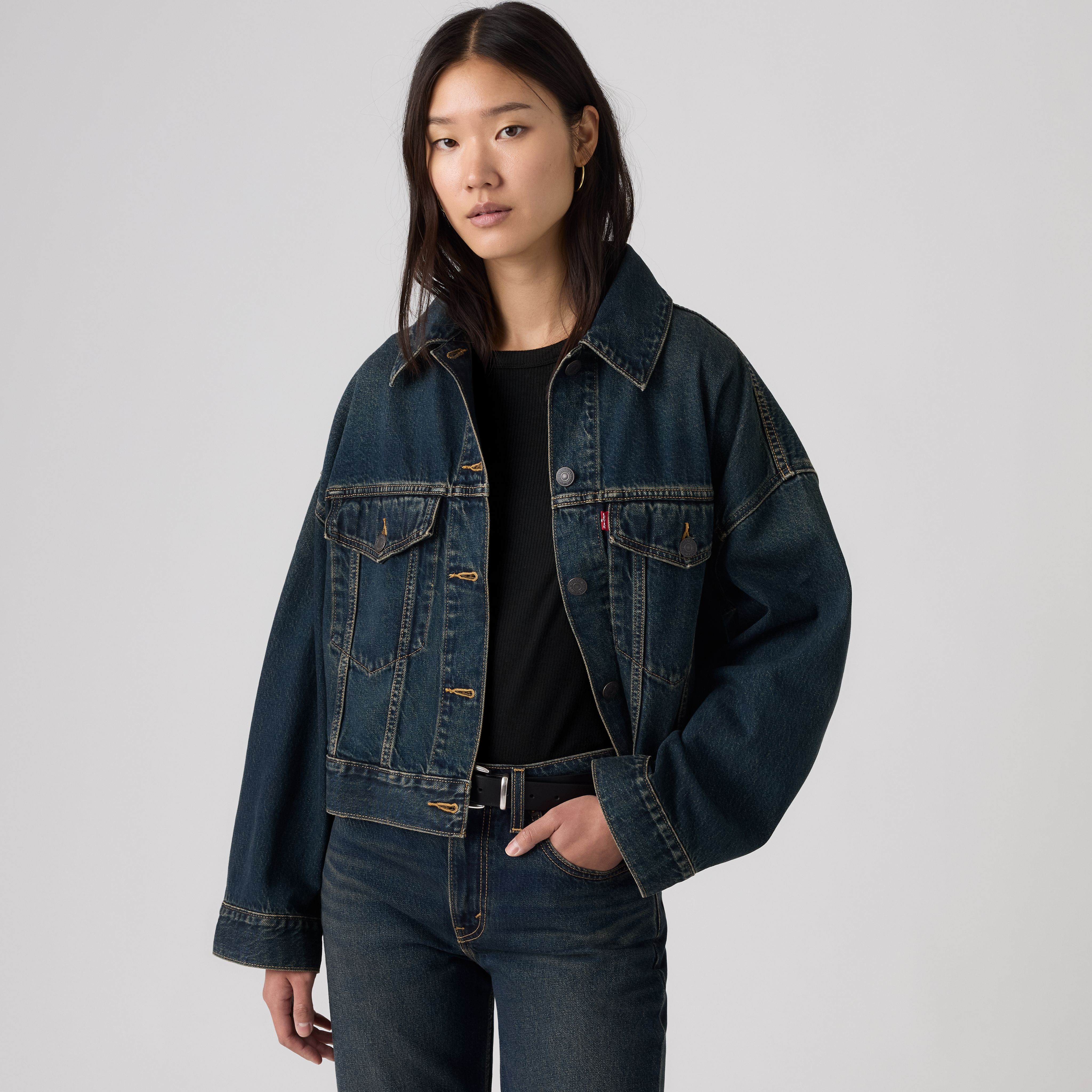 Loose Cropped Trucker Jacket 9