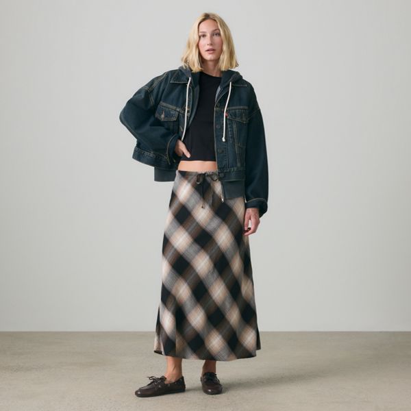 Loose Cropped Trucker Jacket — High Vibration Trucker - Dark Wash