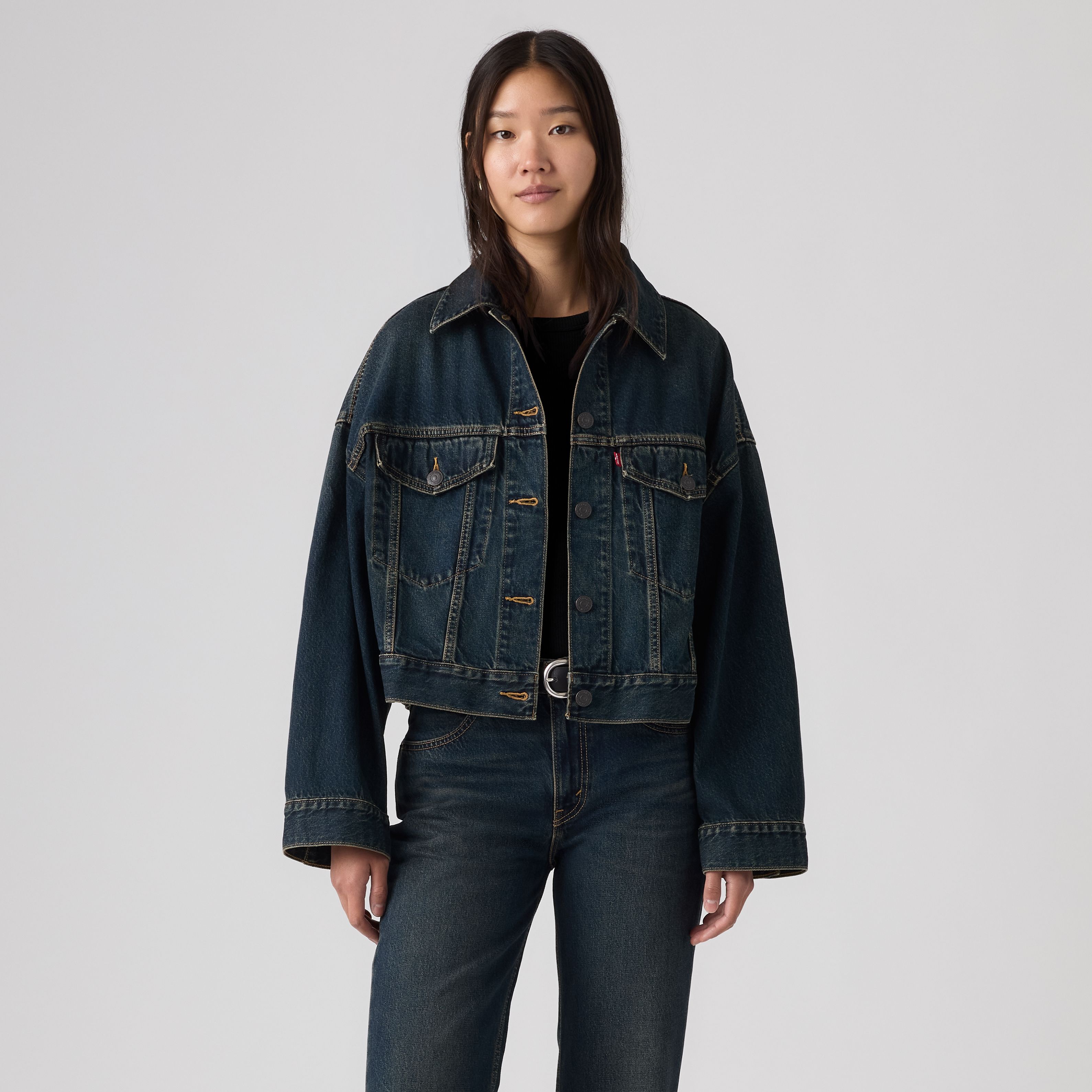 Loose Cropped Trucker Jacket 3