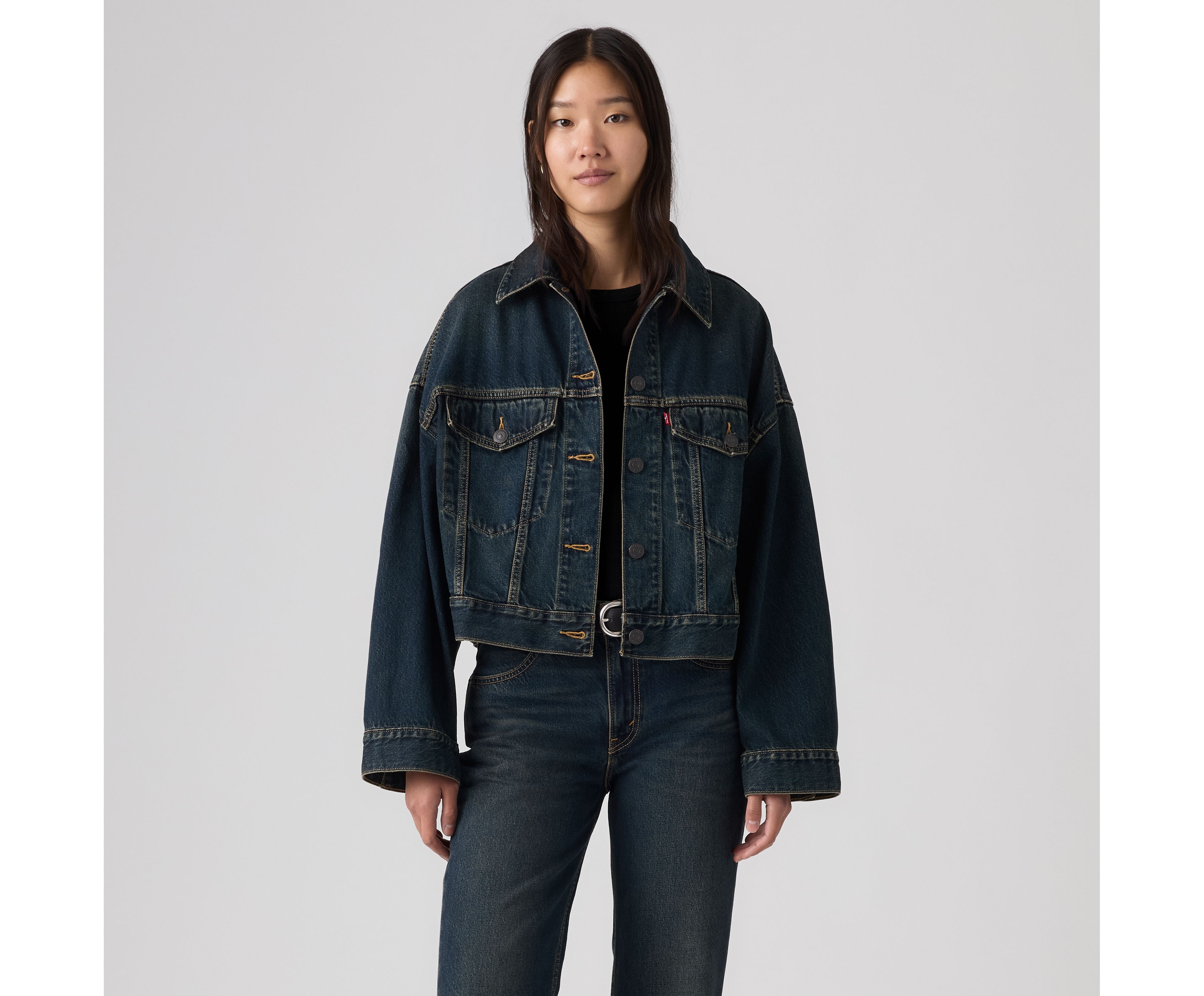 Loose Cropped Trucker Jacket