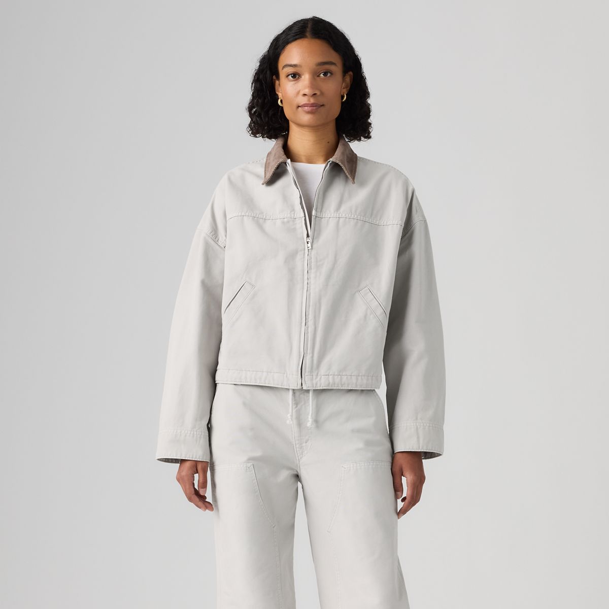 Loose Workwear Trucker Jacket — Garment Dye Vapor Blue - Grey