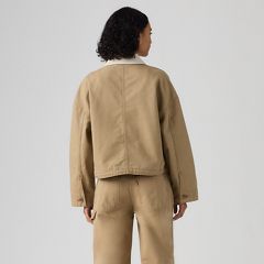 Loose Workwear Trucker Jacket — Canvas Kelp - Tan 4