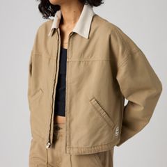 Loose Workwear Trucker Jacket — Canvas Kelp - Tan 2
