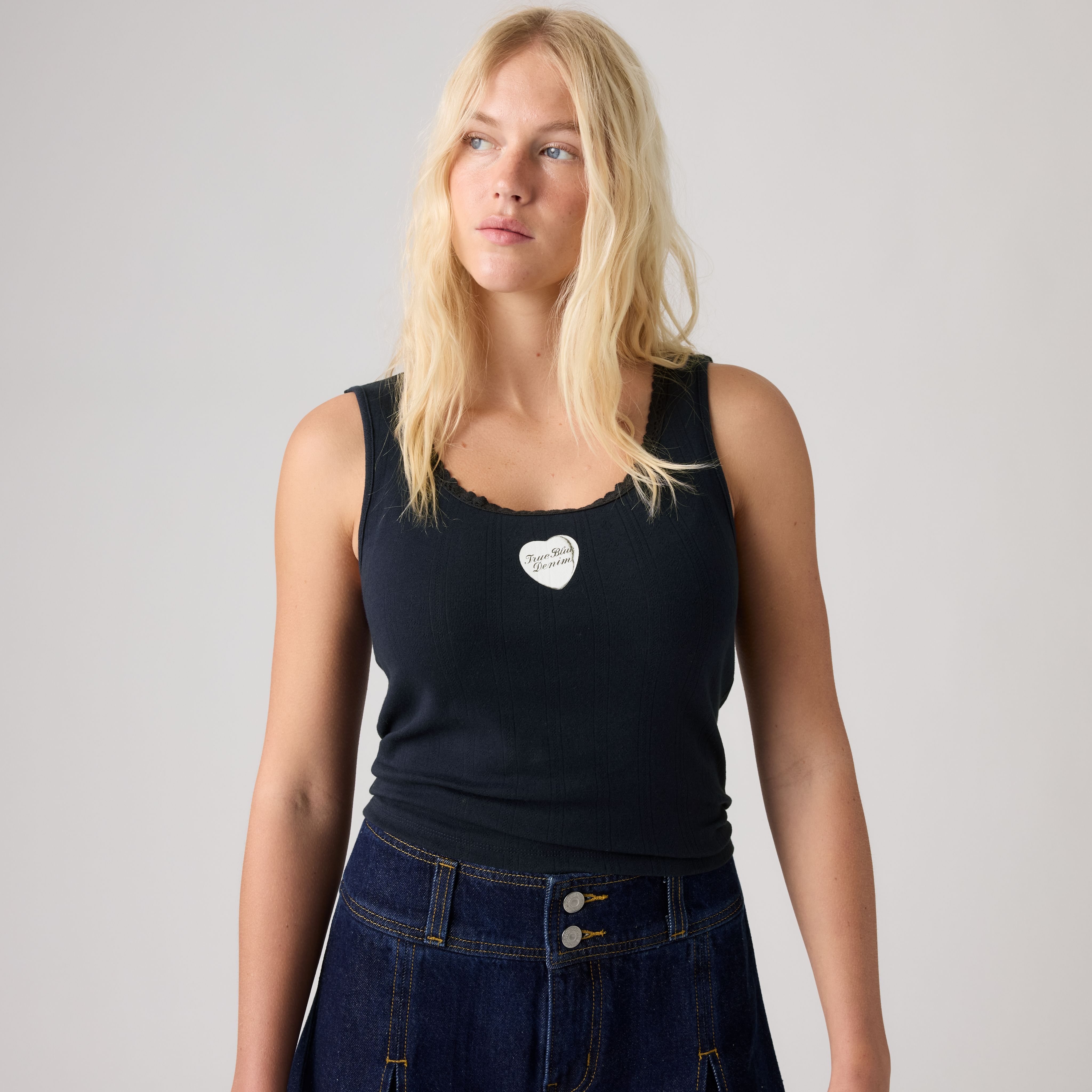 Graphic Pointelle Tank 1