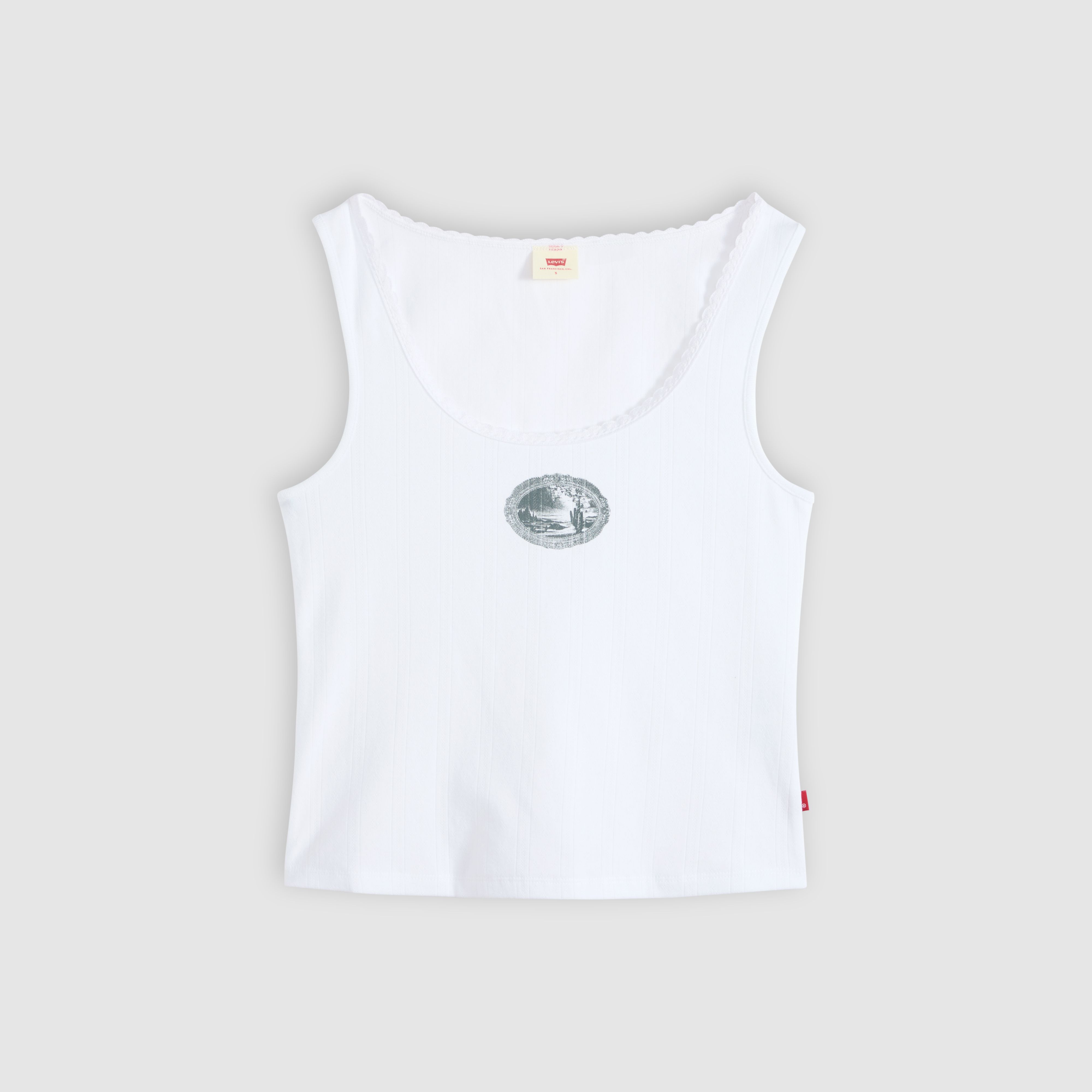 Graphic Pointelle Tank 5