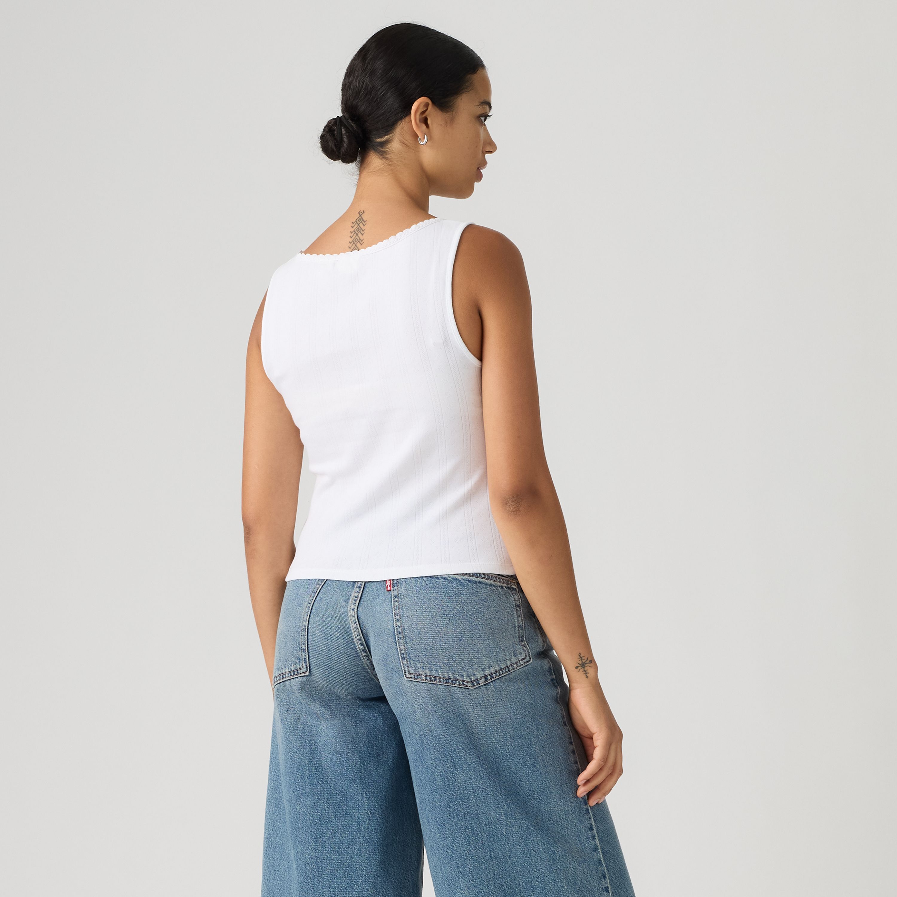 Graphic Pointelle Tank 4