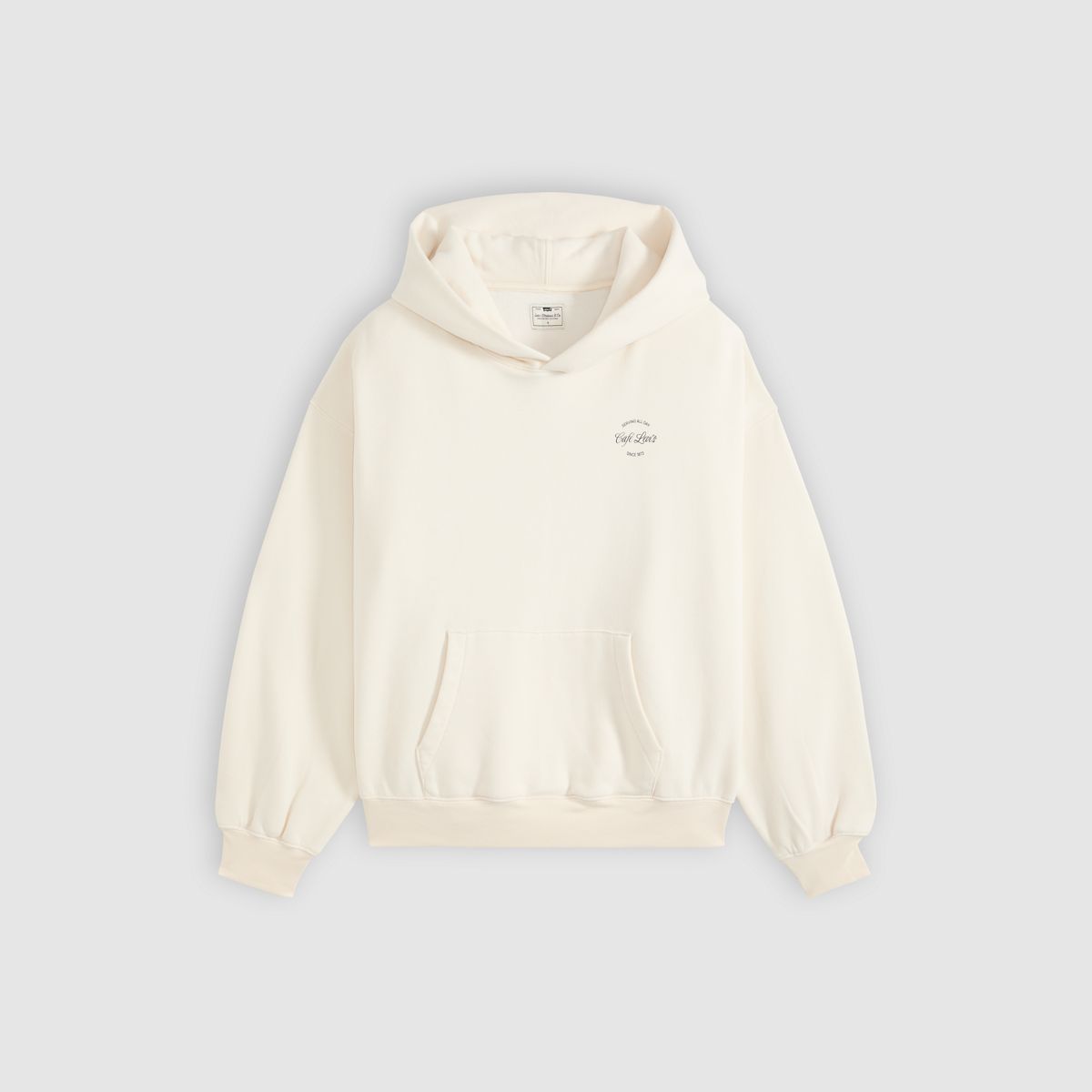 Graphic Vintage Boxy Hoodie — Hoodie Fog City Still Egret - White
