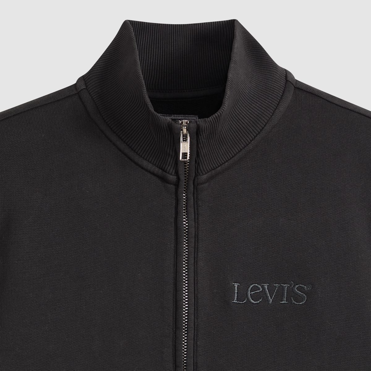 Graphic Slim Fit Full-Zip — Slim Fit Fleece Club Serif Jet Black - Black