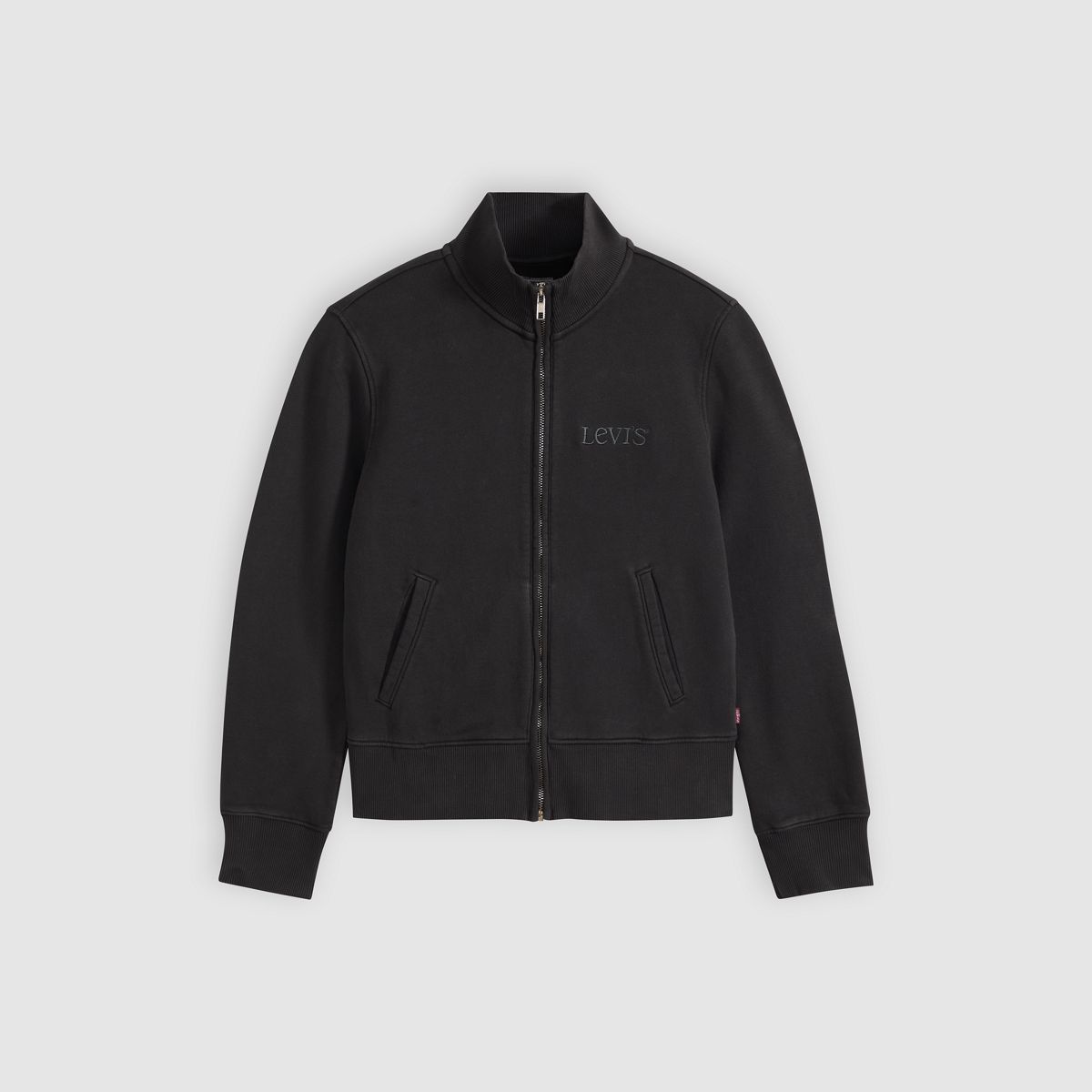 Graphic Slim Fit Full-Zip — Slim Fit Fleece Club Serif Jet Black - Black