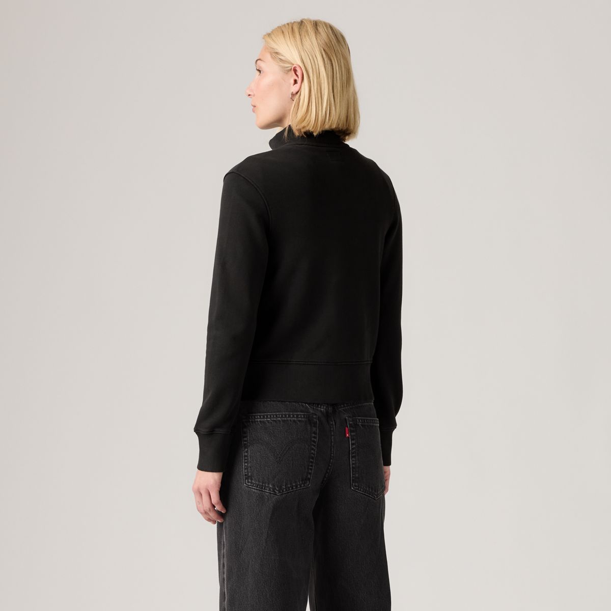 Graphic Slim Fit Full-Zip — Slim Fit Fleece Club Serif Jet Black - Black