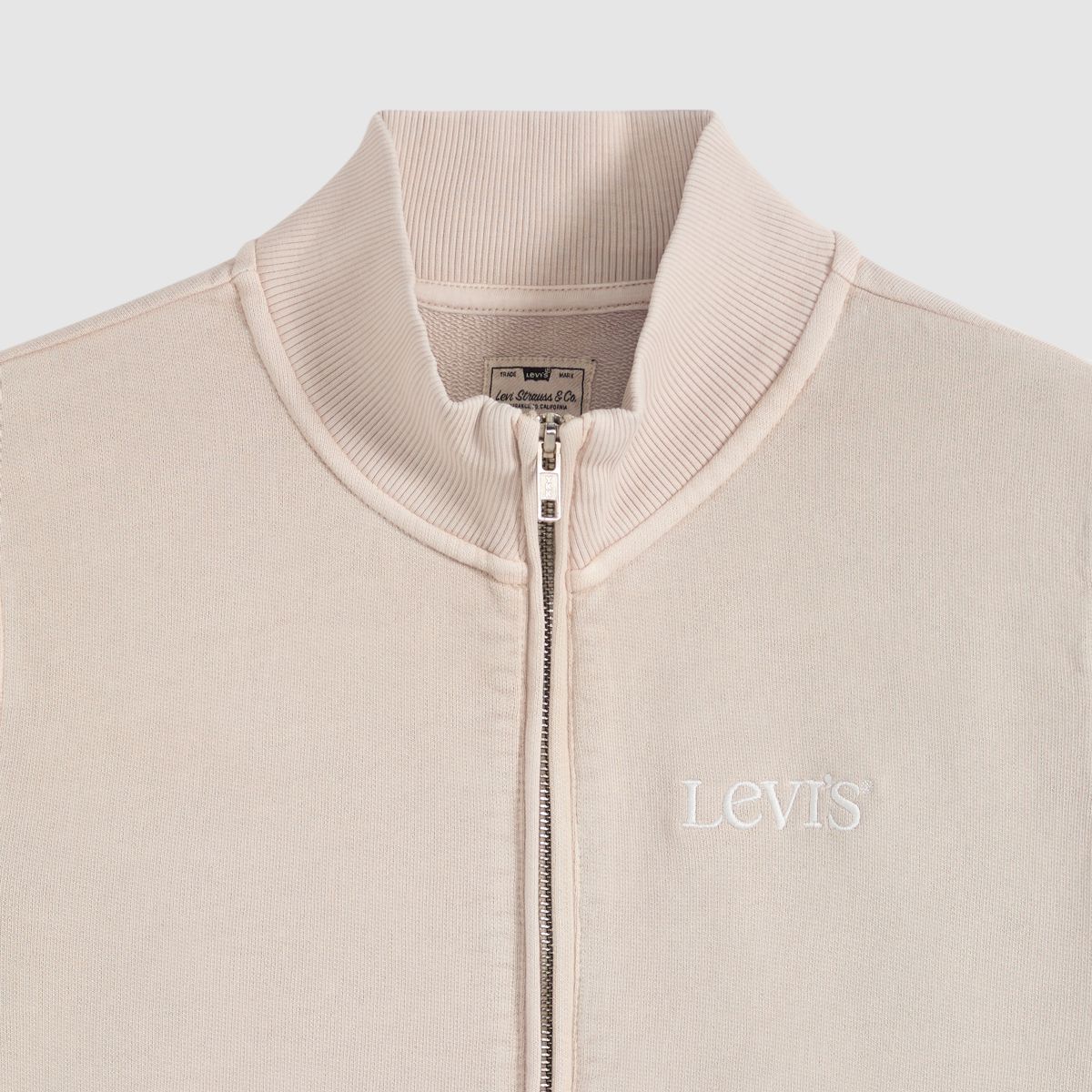 Graphic Slim Fit Full-Zip — Slim Fit Fleece Club Serif Chateau Gray - White